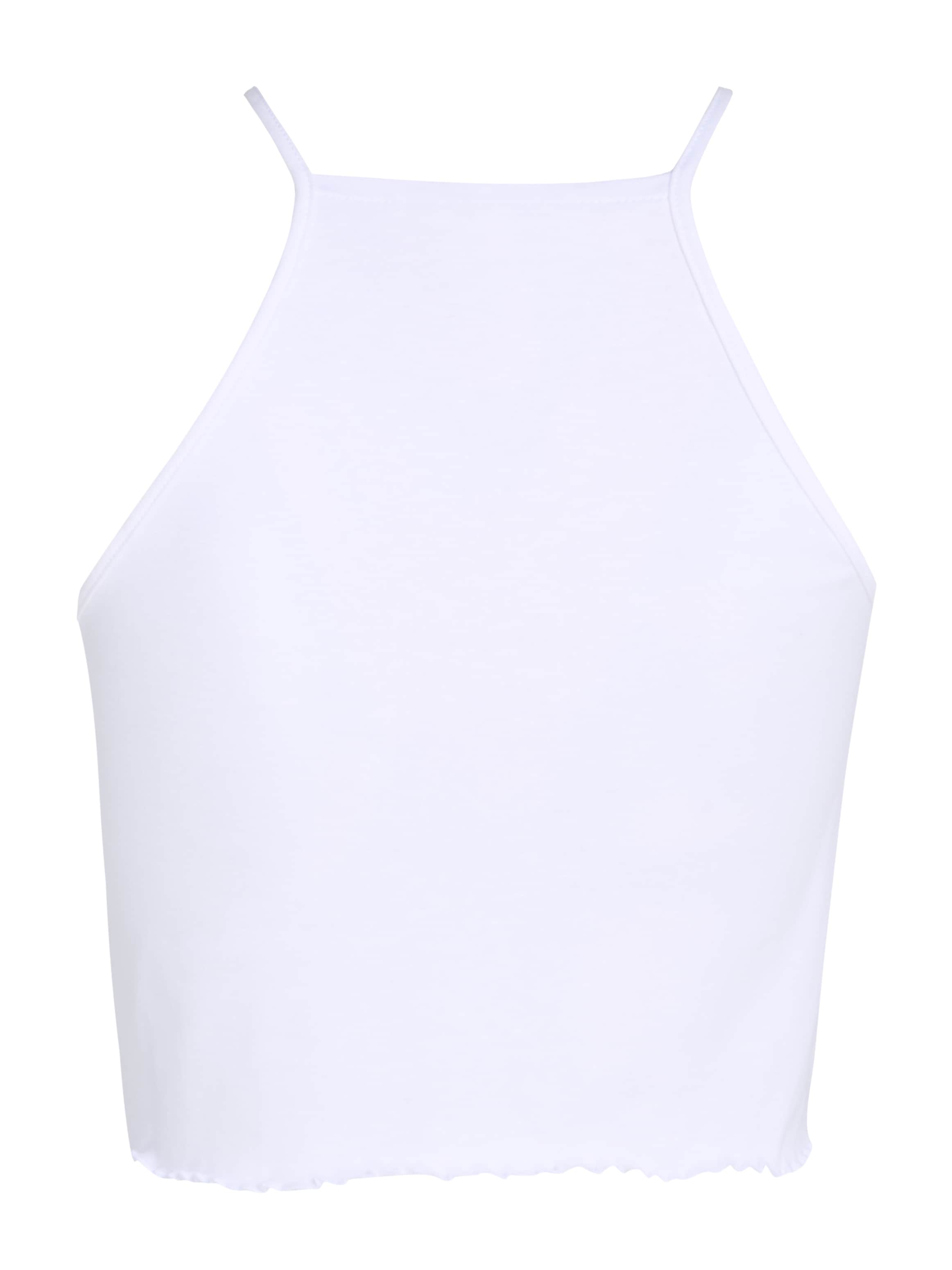 Tommy Jeans Spaghettitop »TJW SLIM CRP BABYLOCK RIB TOP« mit gewelltem Abschluss am Saum