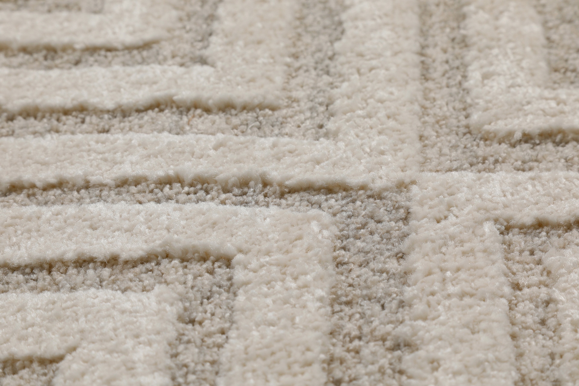 Wecon home Teppich »Hillmar« rechteckig 18 mm Höhe Gewebt, Hoch-Tief, robust, geometrisches Design, Scandi, Wohnzimmer