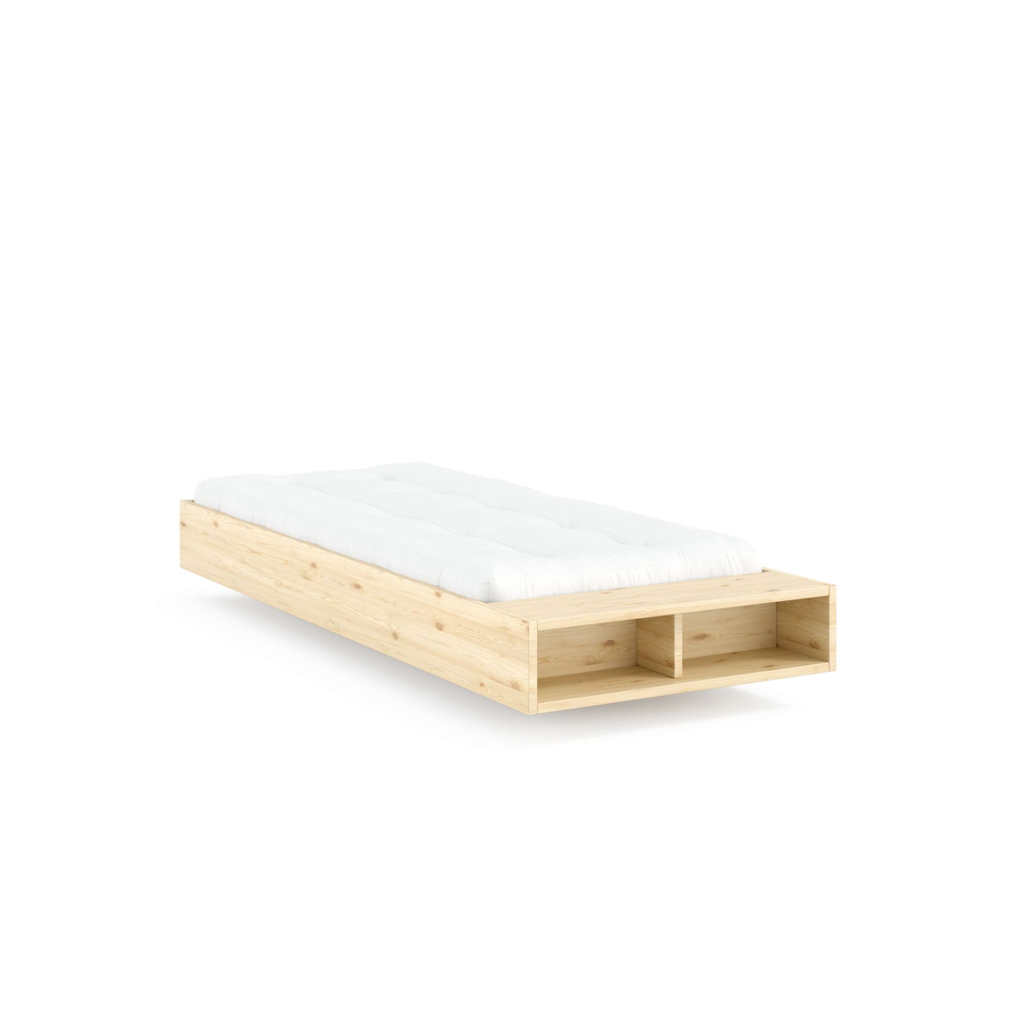Karup Design Lit de rangement »Merge Bed Bettgestell m. integrierter Bank m. Stauraum, mehrere Grössen« inkl. Lattenrost, excl. Matratze, FSC®-zertifiziertes Massivholz