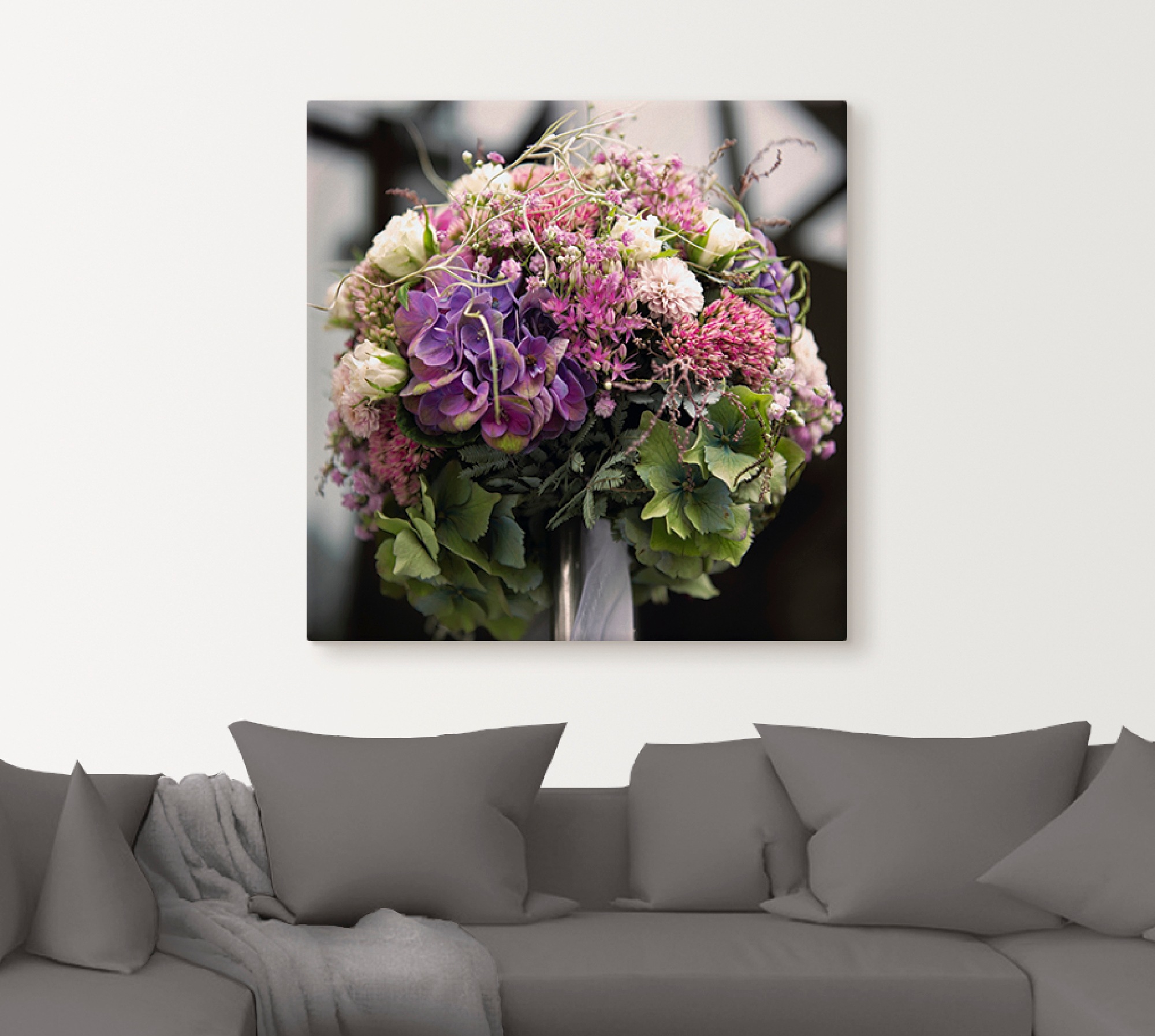 Artland Tableau sur toile »Blumenkugel« 1 cuis tlg. auf Holzrahmen gespannt