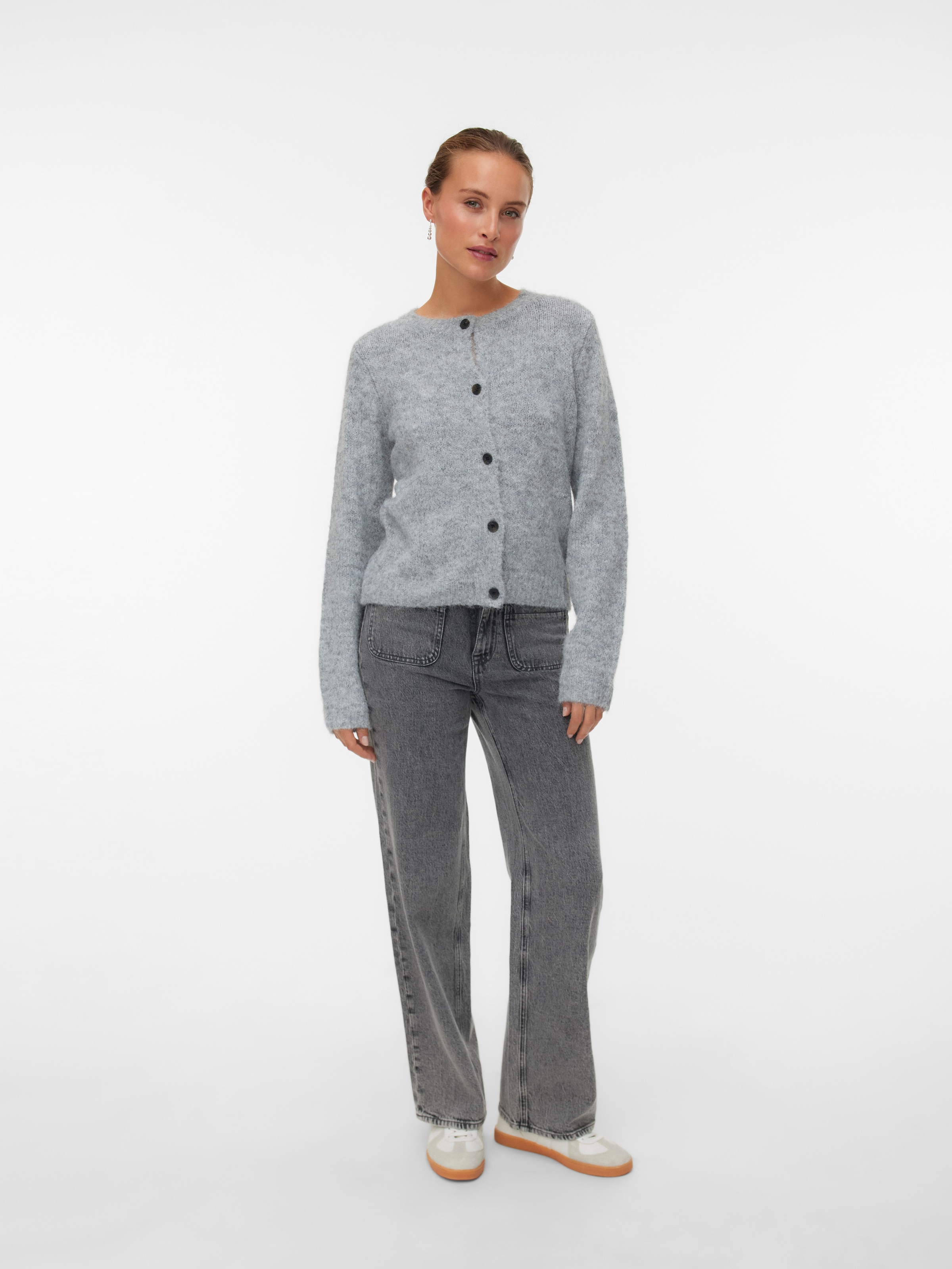 Vero Moda Strickjacke »VMNOVAH LS O-NECK BUTTON CARDI GA NOOS«