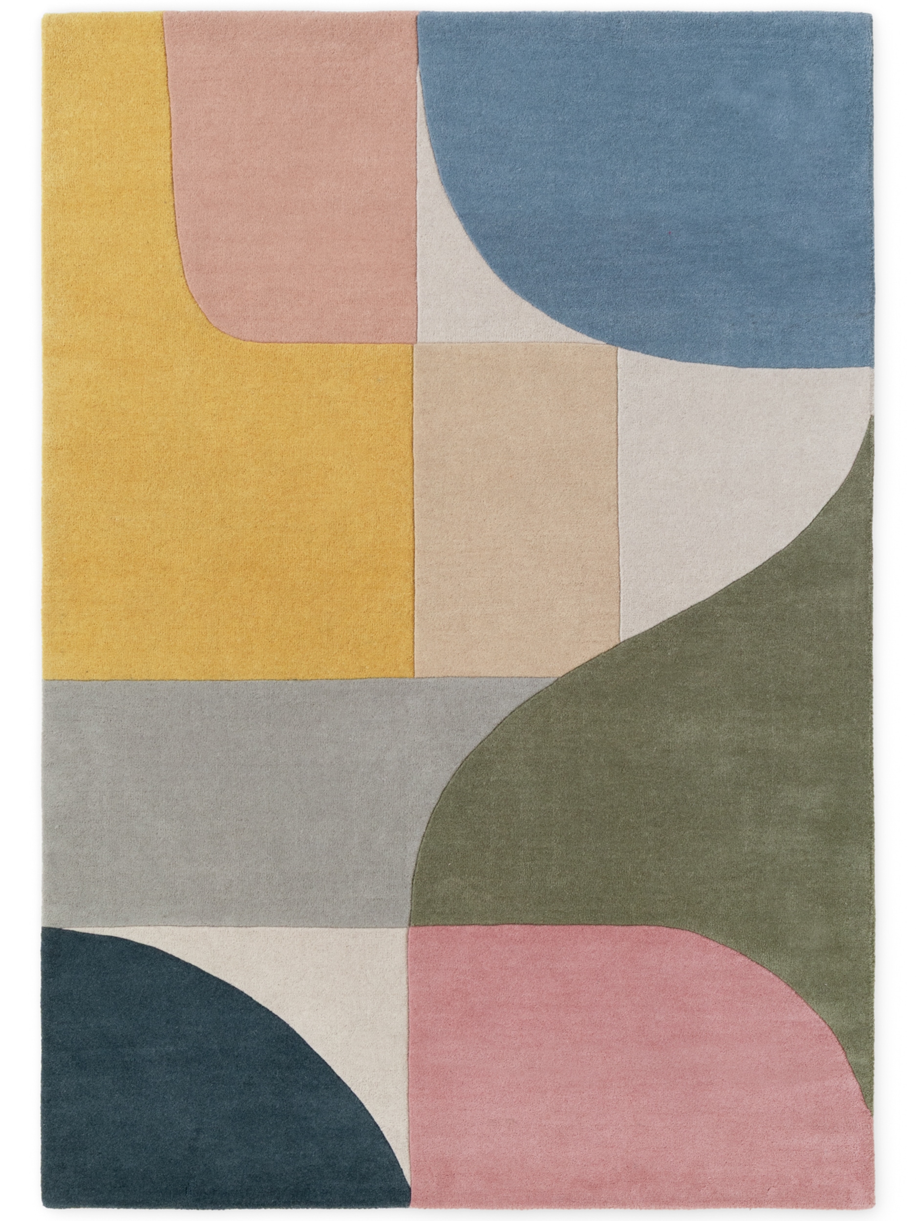 Ted Baker Tapis en laine »Curzon« Rectangulaire 17 mm Höhe Laine, tapis naturel, fait main, salon, chambre à coucher, coloré