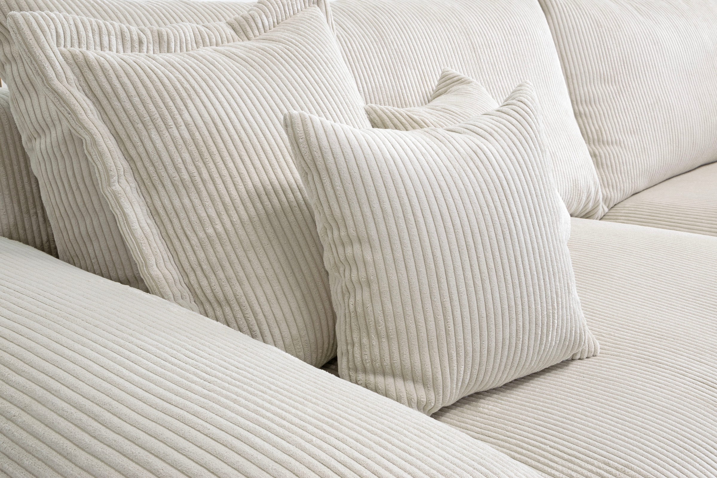 Home affaire Ecksofa »Soft&Cosy XL L-Form, B: 246 cm - OTTO. Verlässliche Qualität.« Mega-Sofa, Cord oder Chenille-Struktur, mit Federkern & 4 Zierkissen