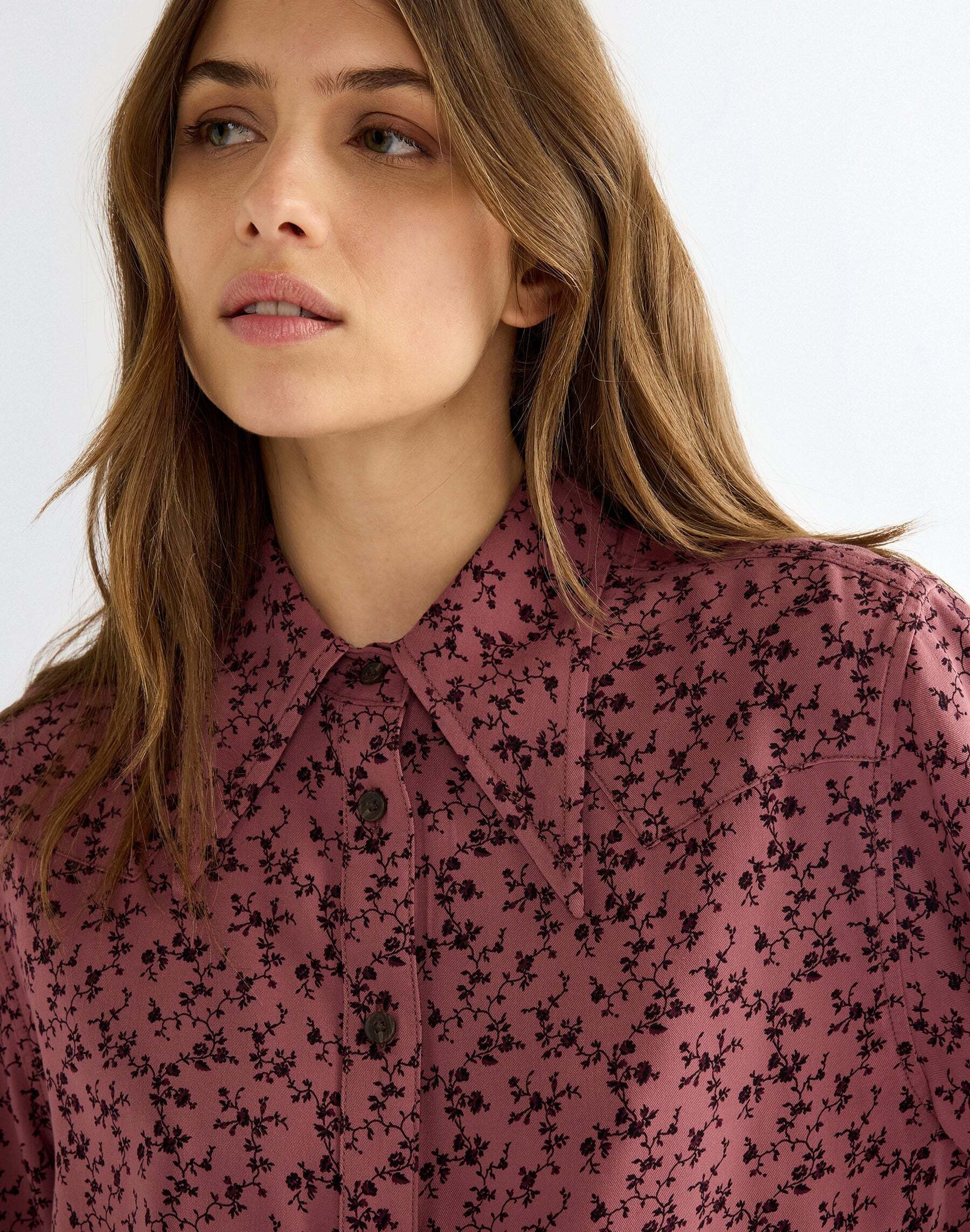 Wrangler Langarmbluse »WRANGLER Langarmbluse Drama Collar«