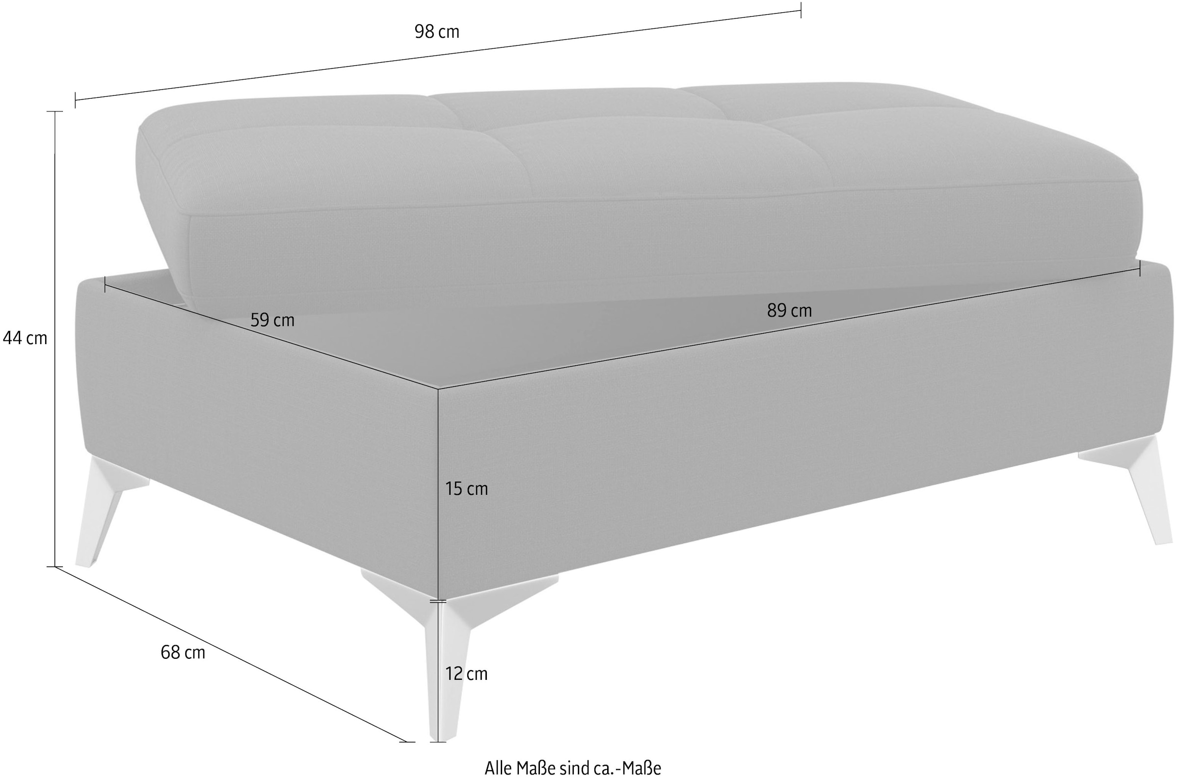sit&more Tabouret de rangement »Latigo« avec espace de rangement