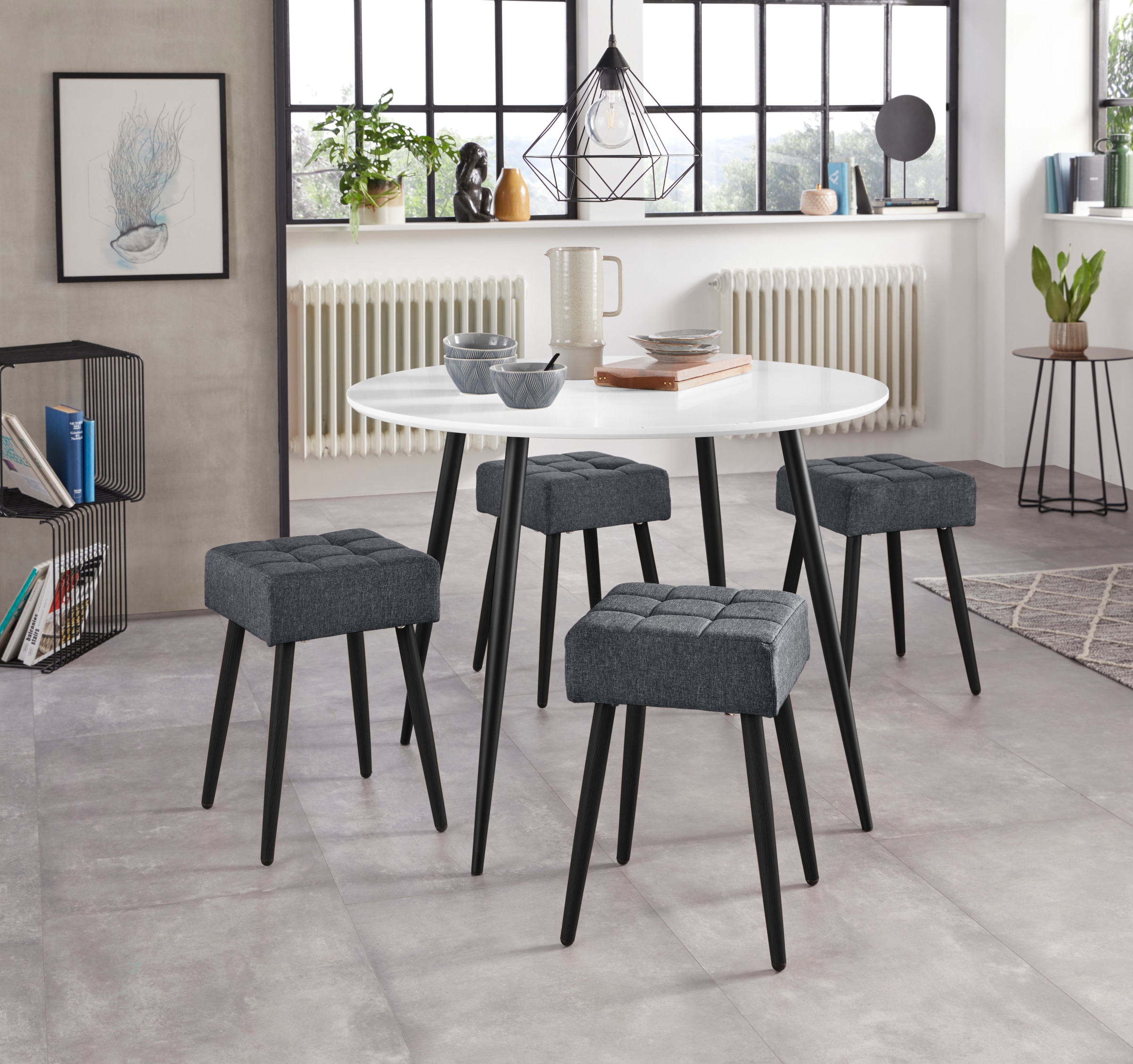 GOODproduct Hocker »Louise« 1 Stk. tlg. quadratische Sitzfläche in 32 cm