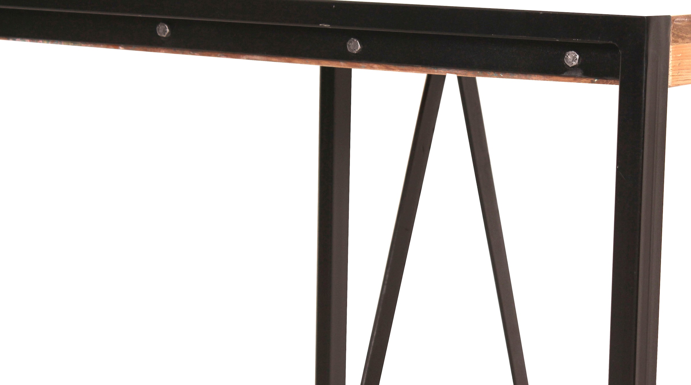 SIT Esstisch »70x70 cm Altholz Massivholz Metall Industrial Design« Quadratischer Esstisch aus Altholz & Metall im Industrial Stil