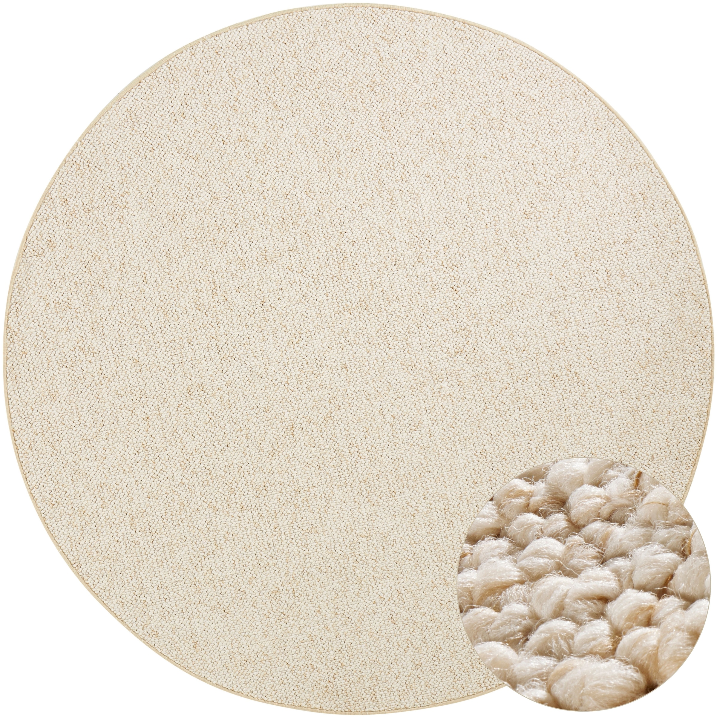 HANSE Home Tapis »Wolly 2« Rond 12 mm Höhe Flachgewebe, Skandi, Woll-Optik, Esszimmer, Wohnzimmer, Flur