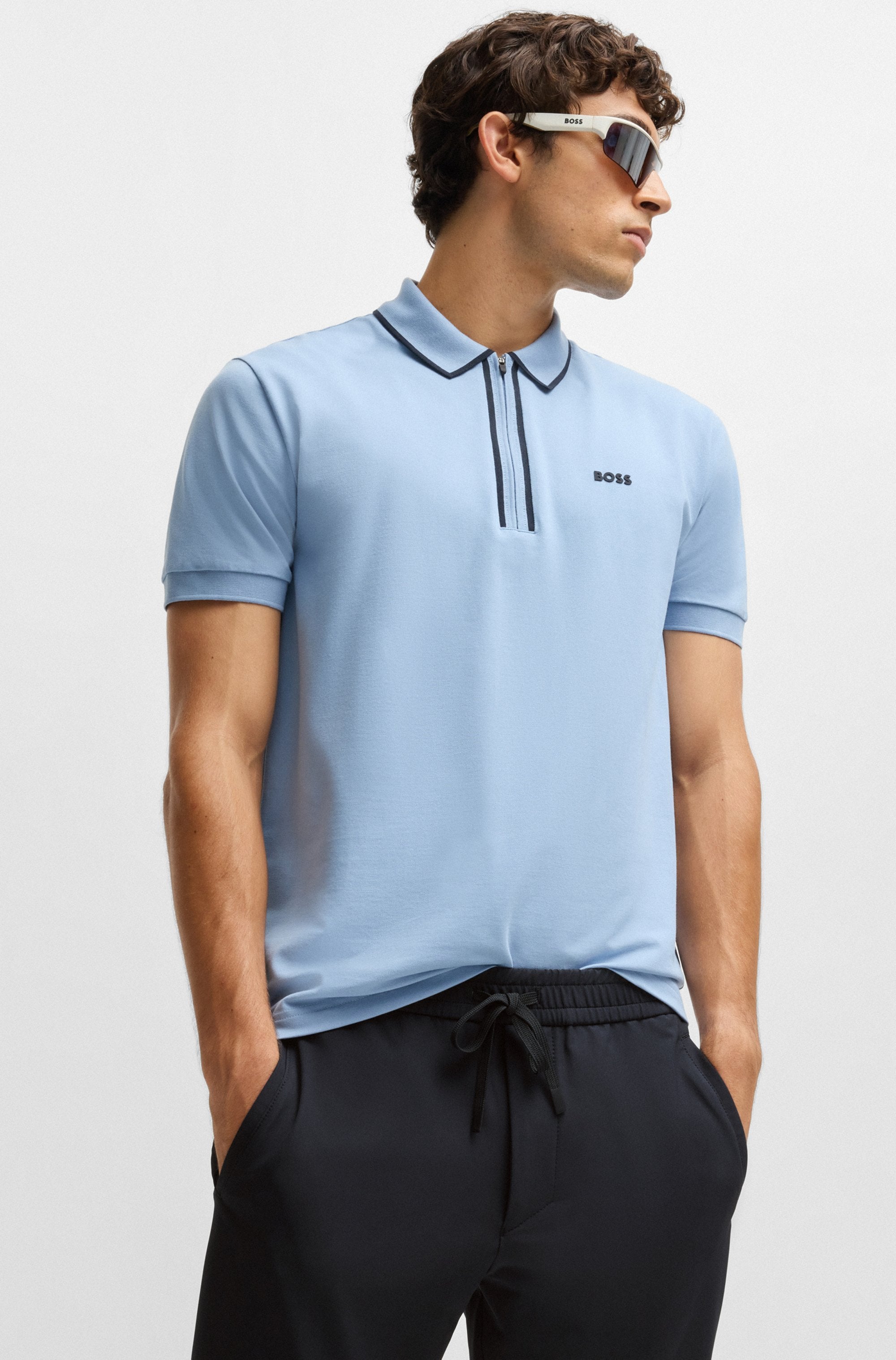 BOSS GREEN Stretch-Hose »T Flex«  mit elastischem Bund und Kordelzug Stretchhose Businesshose