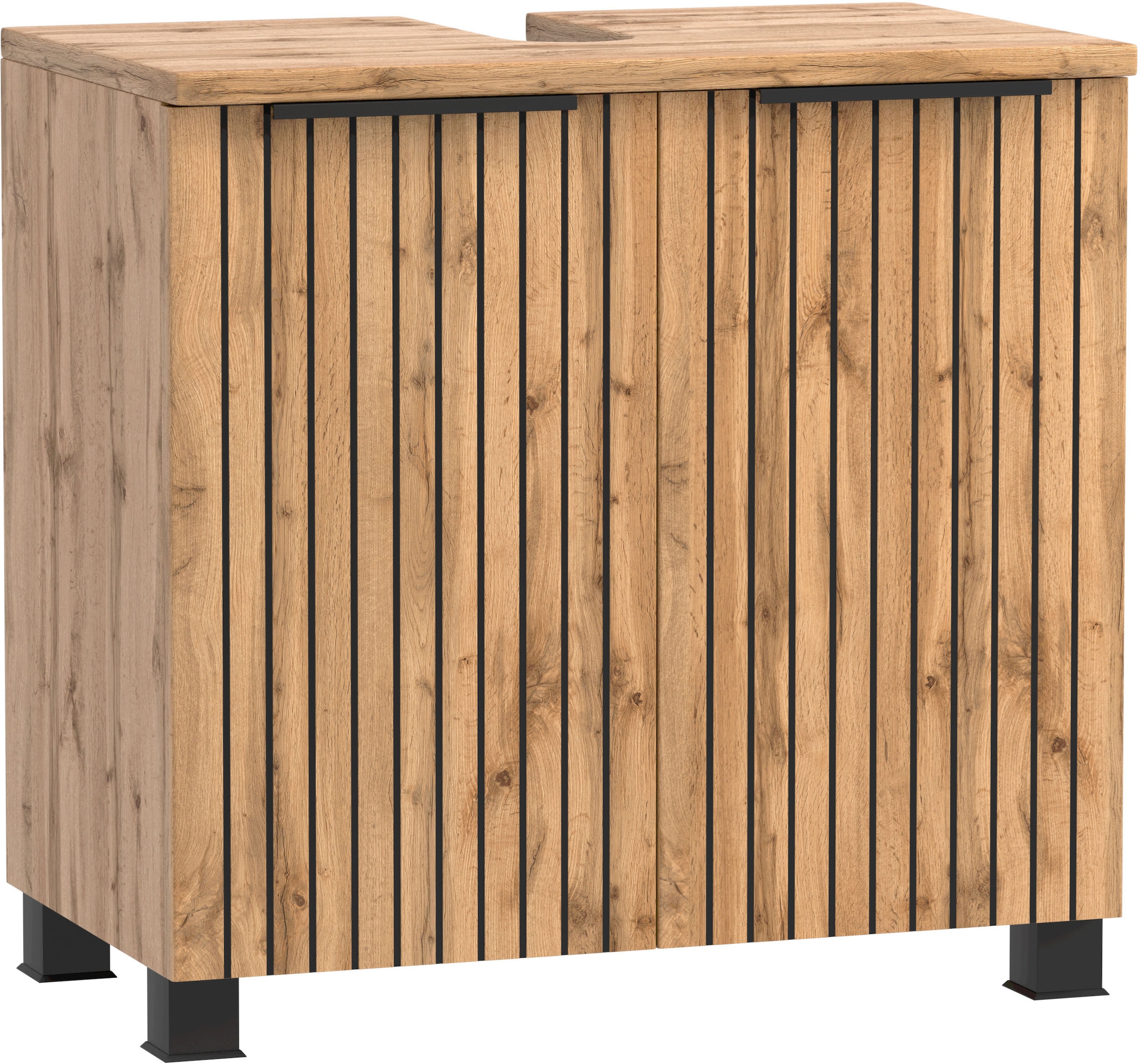 welltime Waschbeckenunterschrank Welltime, Breite 60 cm, 2-türig, gedämpft