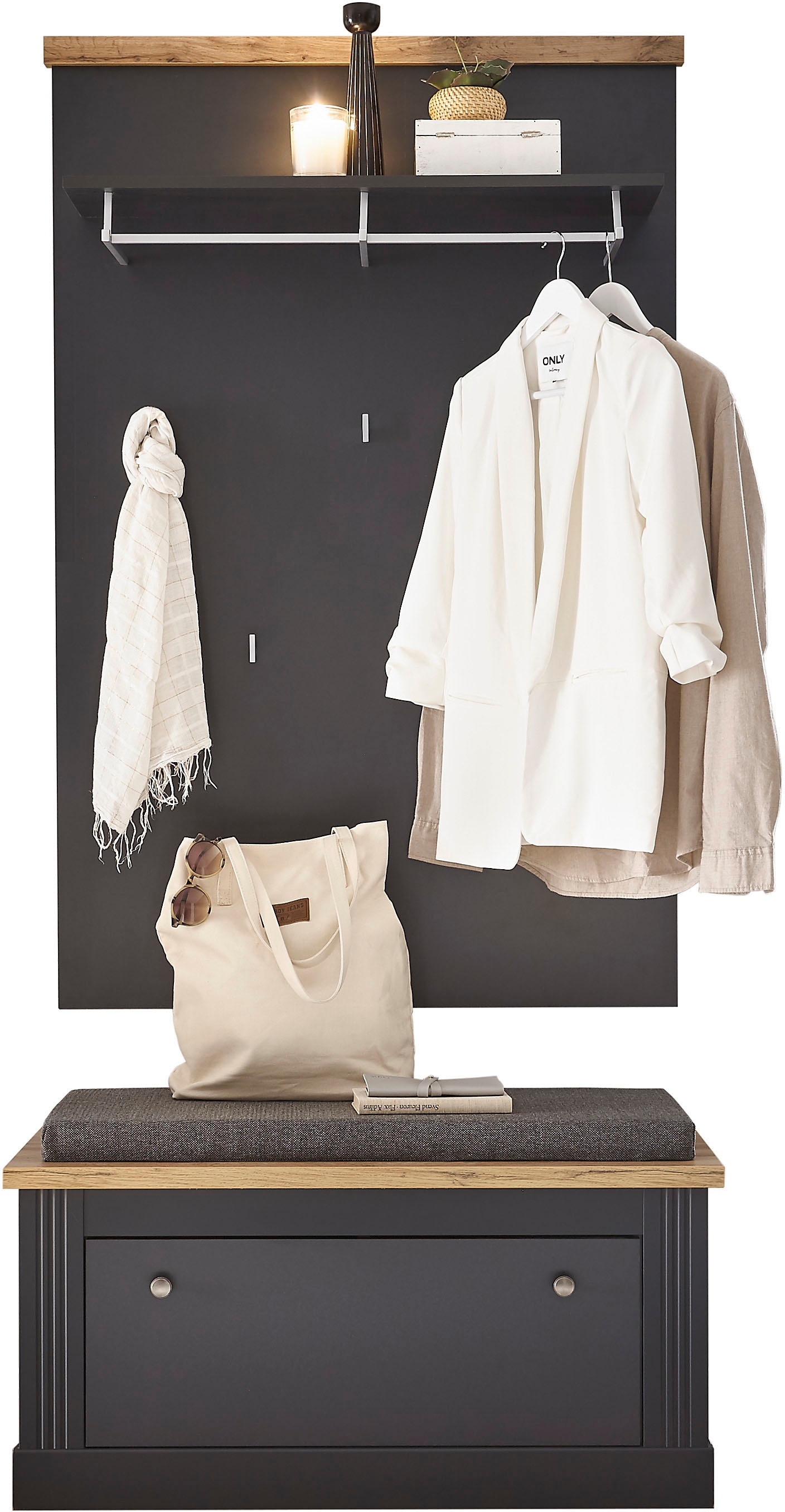Home affaire Garderoben-Set »WESTMINSTER BESTSELLER!« Schuhbank, Wandpaneel, 2 Stk. tlg.