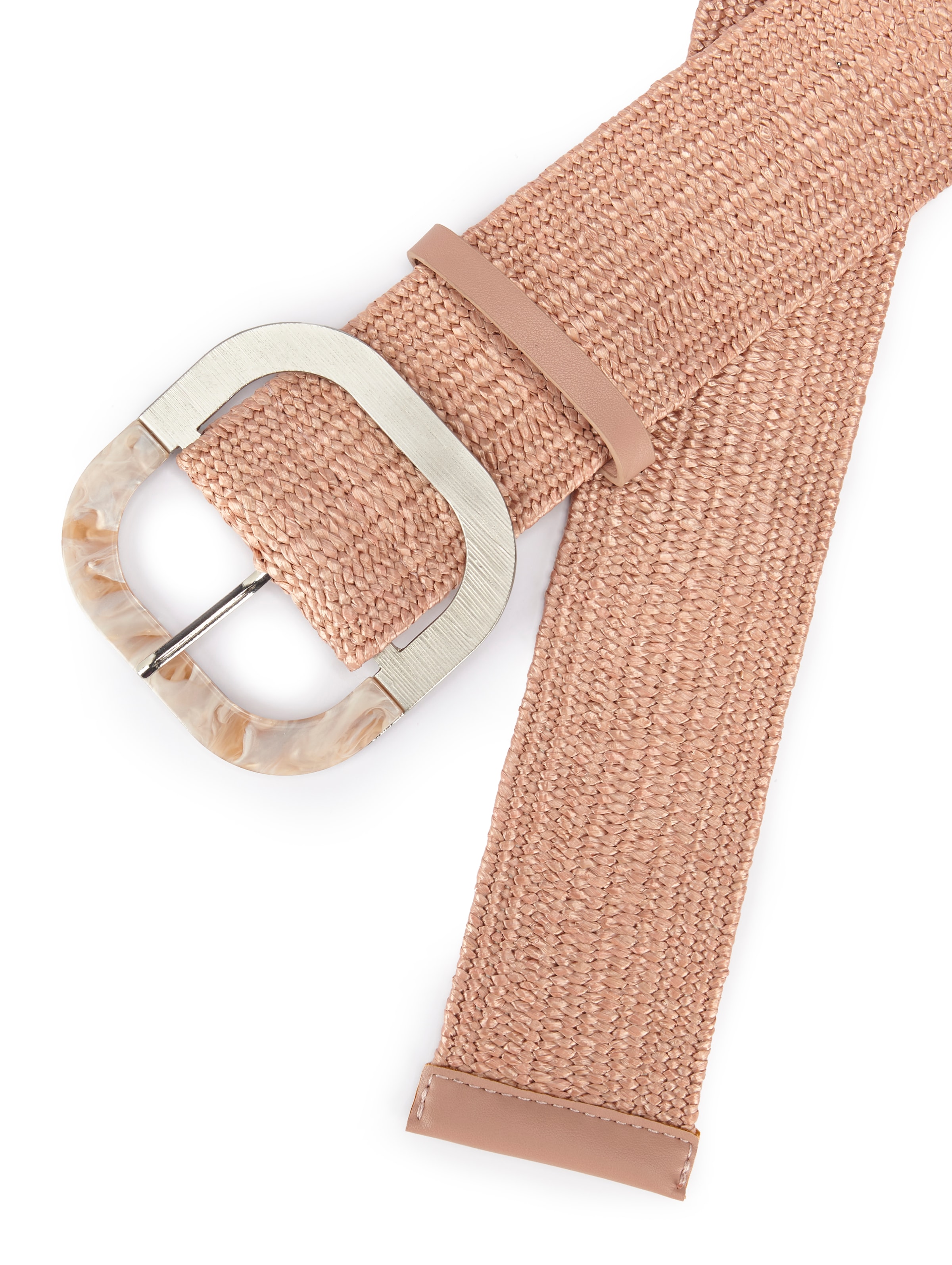 LASCANA Taillengürtel »Stretchgürtel, Schmuckgürtel« elastischer Gürtel für Kleid & Overall, Bauchgürtel, Bast-Optik