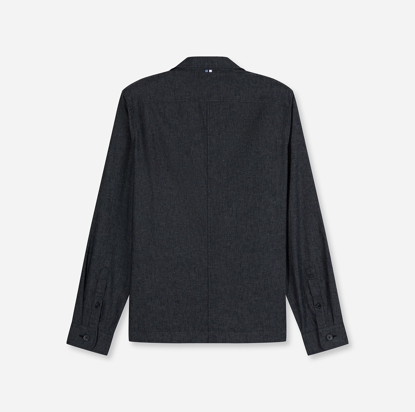 OLYMP Hemdjacke ohne Kapuze meliert und mit Leinen