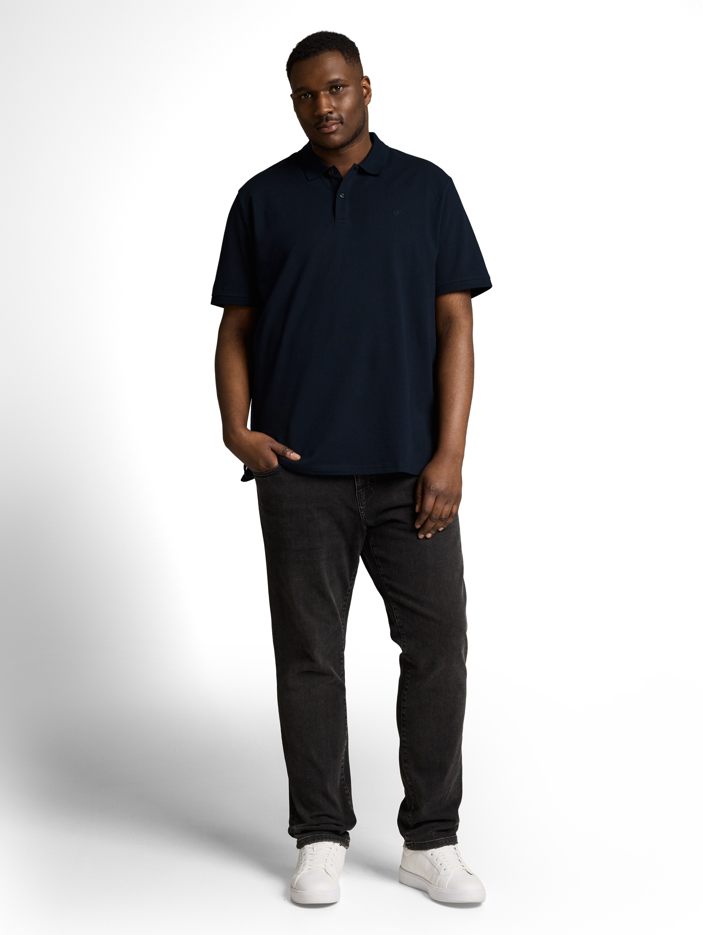 TOM TAILOR PLUS Polo avec broderie logo - grandes tailles