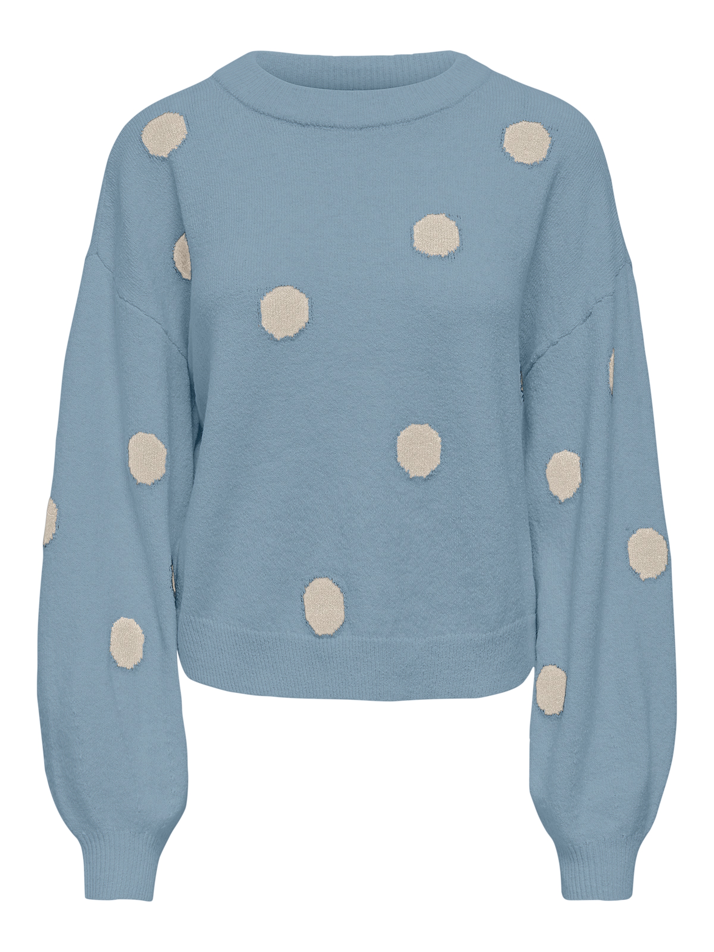 ONLY Pull en tricot »ONLRICA LS DETAIL O-NECK CC KNT« mélange de matériaux, coupe régulière