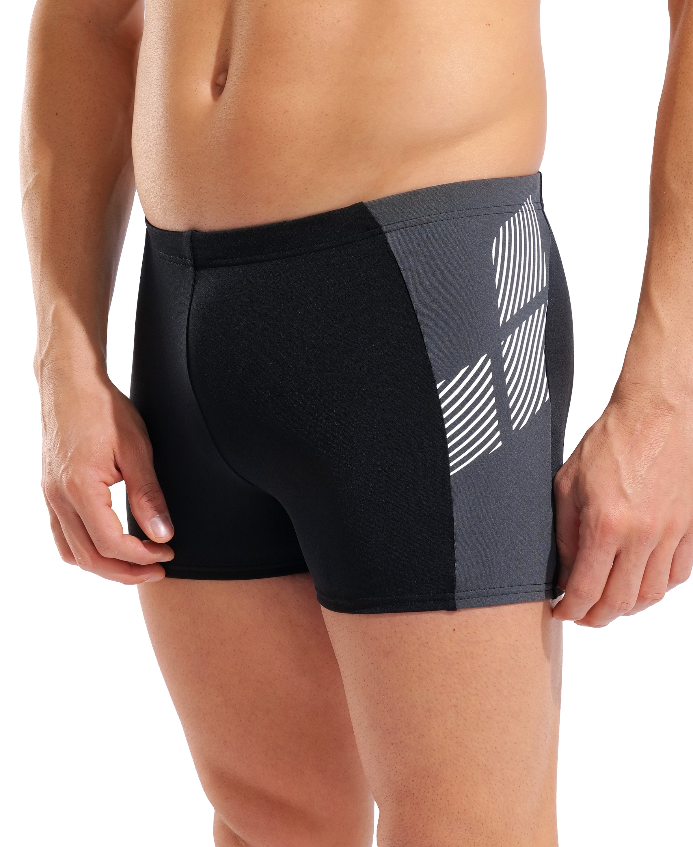 Arena Badeshorts »M ARENA PRINTED SPLICE SWIM SHORT« für Wettkampfschwimmer und regelmässige Schwimmer, schnelltrocknend
