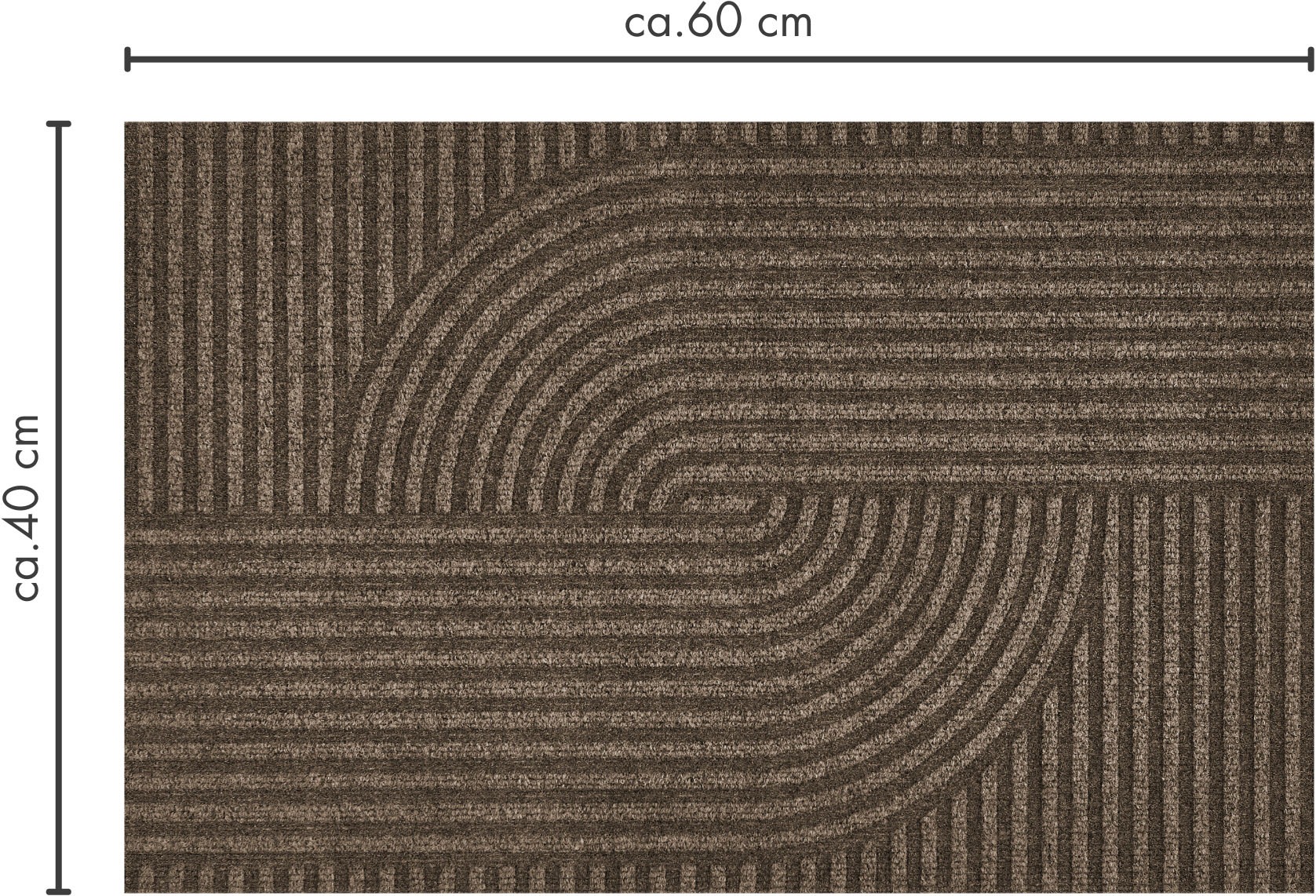 Andiamo Tapis de sol »Yukon« Rectangulaire 6 mm Höhe paillasson anti-saleté, design moderne, robuste, lavable, antidérapant