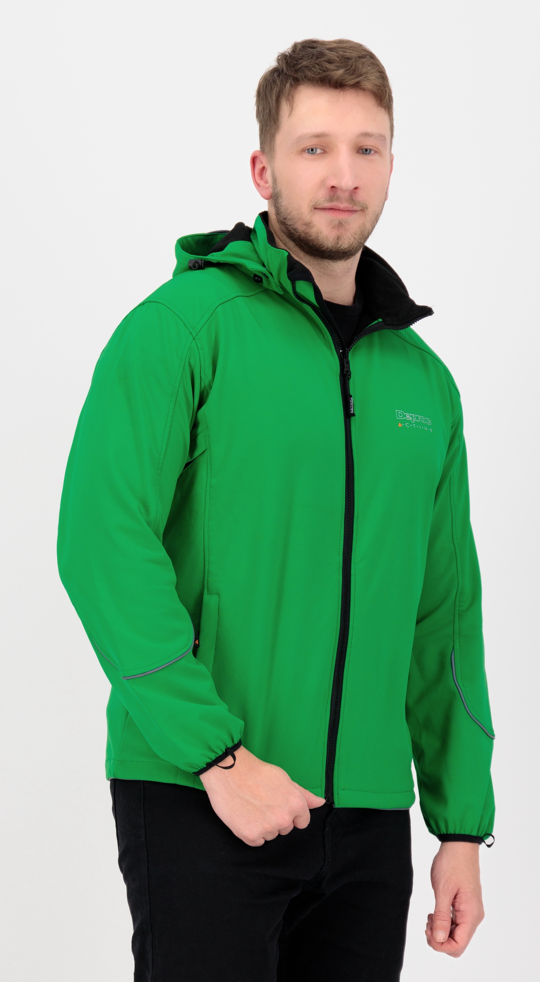 DEPROC Active Softshelljacke »NIGEL PEAK Men« mit Kapuze auch in Grossen Grössen erhältlich