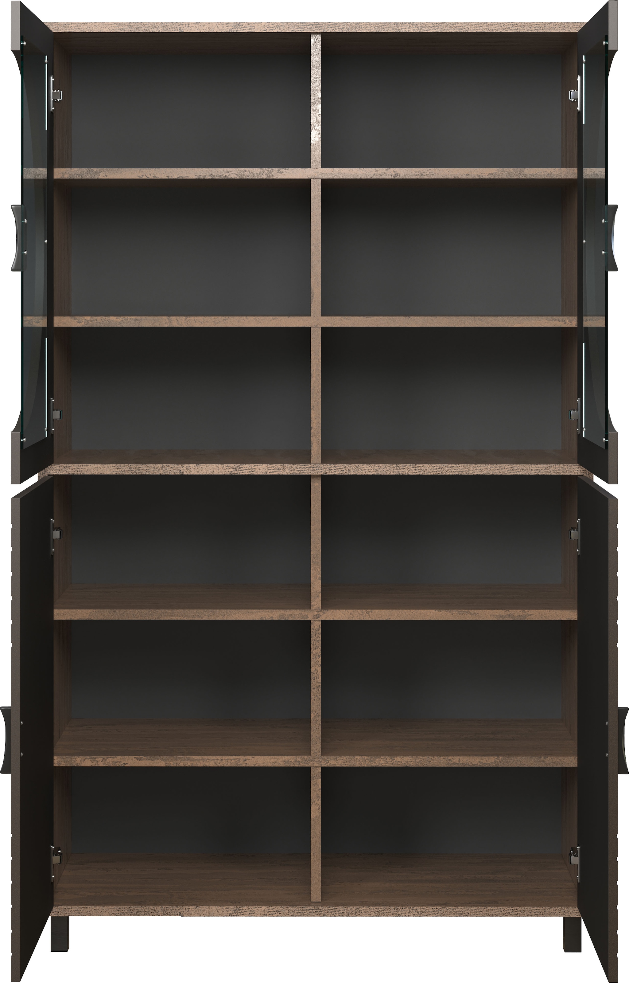 INOSIGN Hochkommode »Fusion« 1 Stk. tlg. Vitrine mit besonderem Kreismuster - Hochzeitsschrank in Vintageoptik