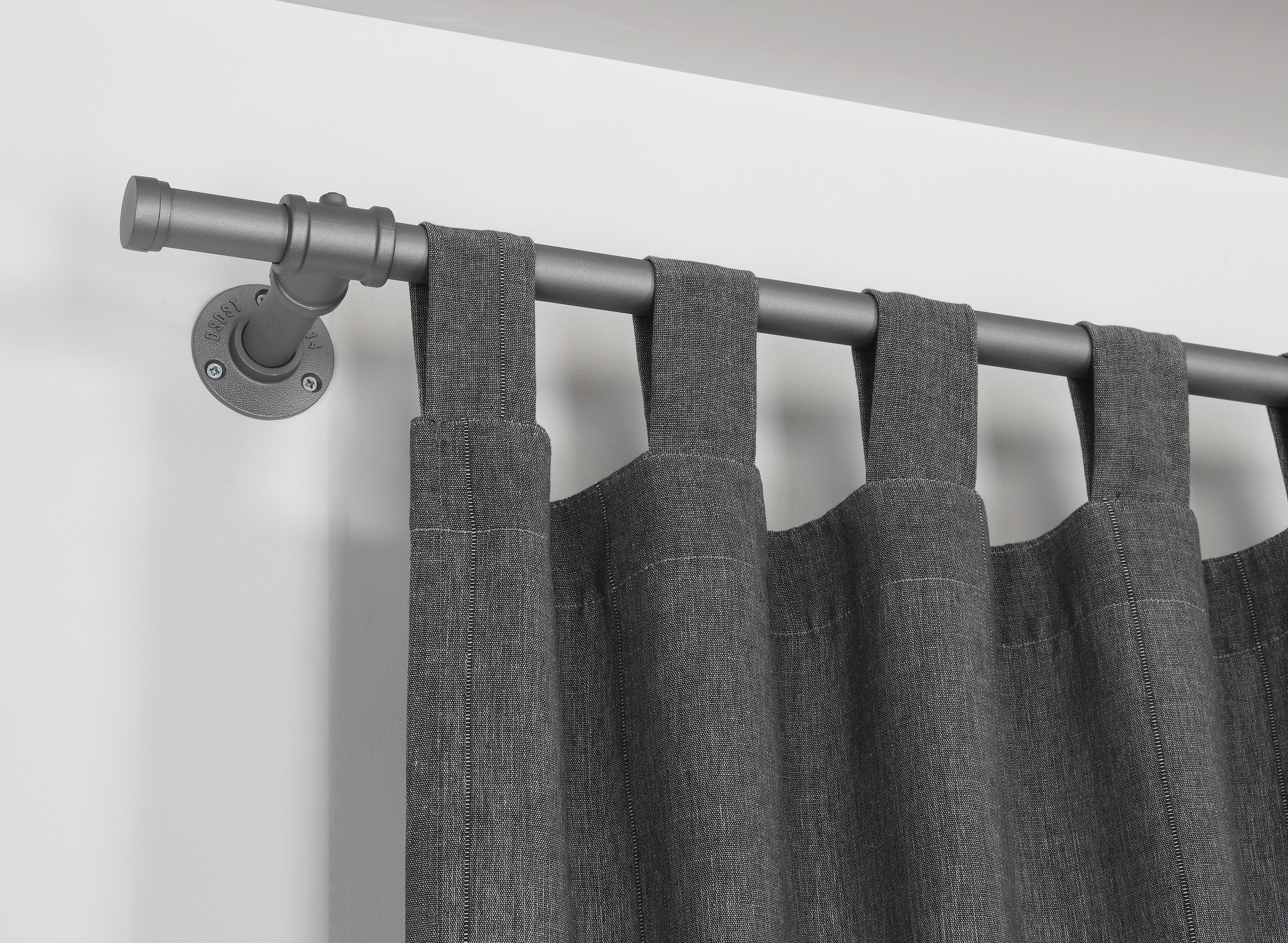 GARDINIA Gardinenstange »Industrial Home« Ø 2,5 mm 1 läufig-läufig mit Bohren, Wandmontage, Metall, Gardinenstangen Set aus Metall