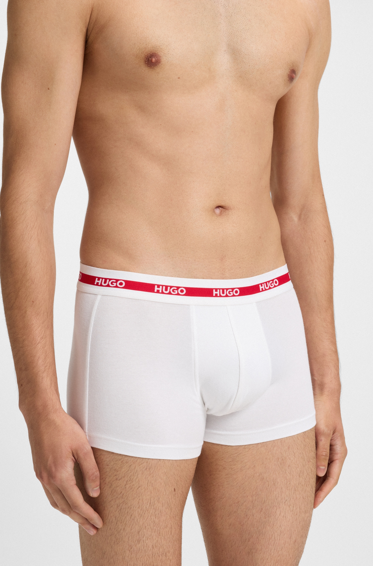 HUGO Underwear Tronc »TRIPLET PLANET« 3 cuis Logos am elastischen Bund, mittlere Bundhöhe