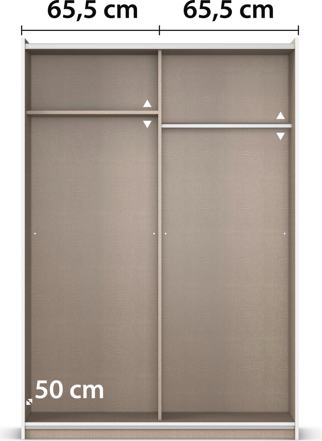 GOODproduct Schwebetürenschrank »PAULLY Schlafzimmerschrank Garderobe  Preiskracher« Kleiderschrank Breite 131 cm Bestseller MADE IN GERMANY