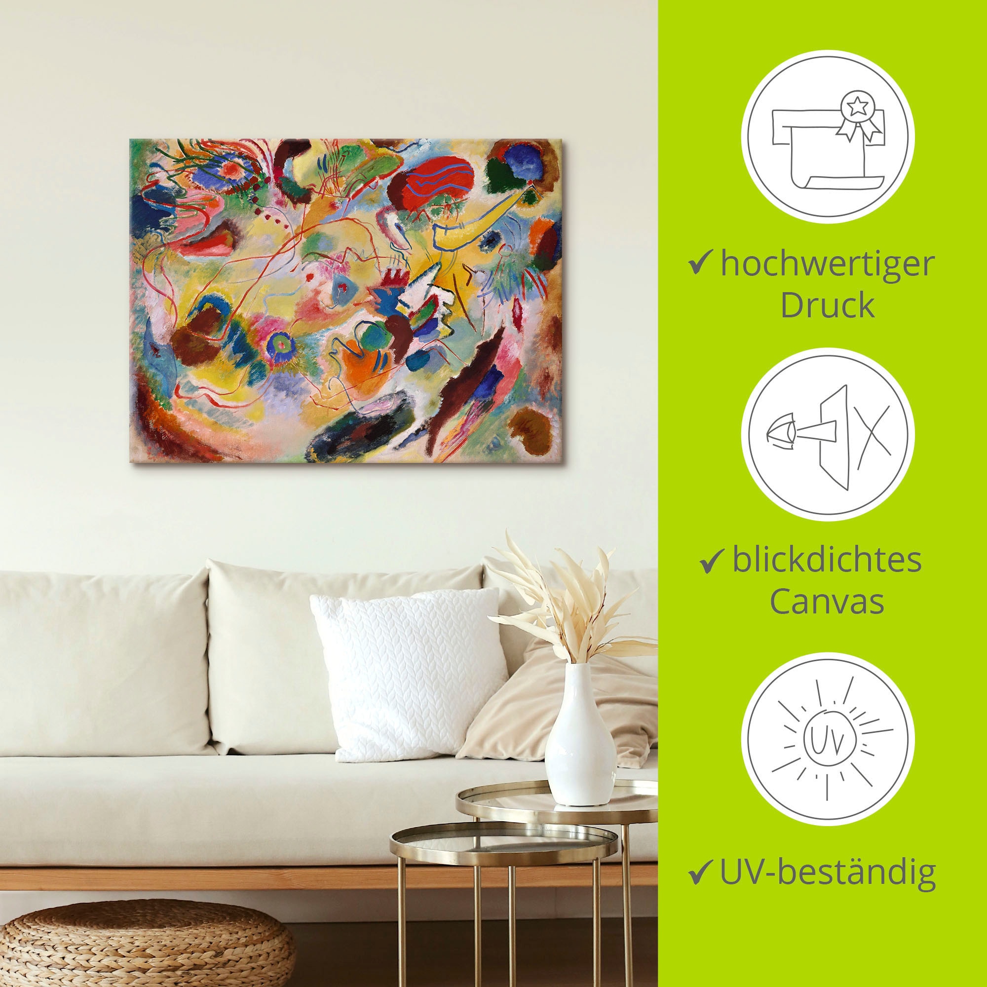 Artland Tableau sur toile »Studie Komposition VII« 1 cuis tlg. auf Holzrahmen gespannt