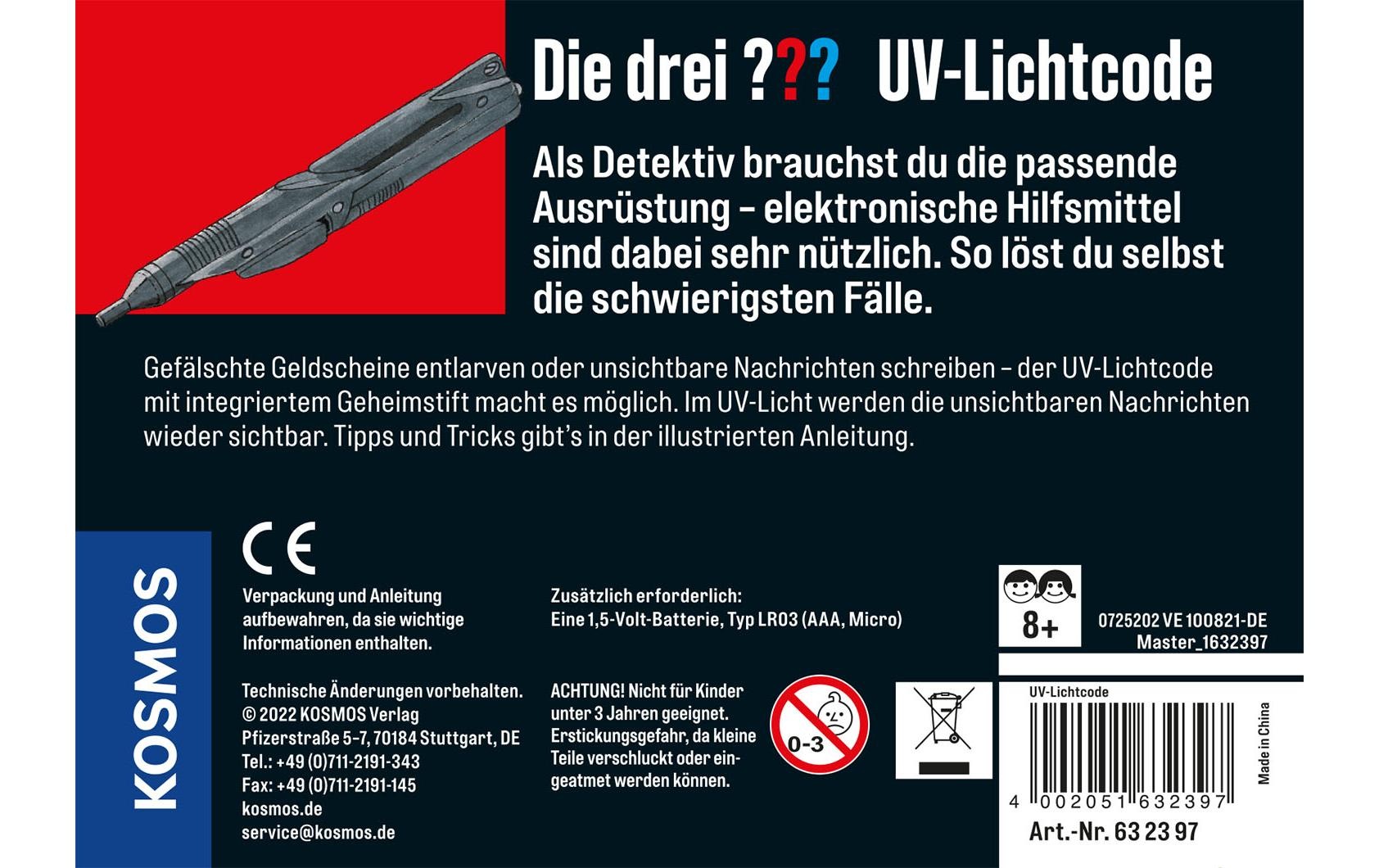 Kosmos Spiel »Die drei ??? UV-Lichtcode«