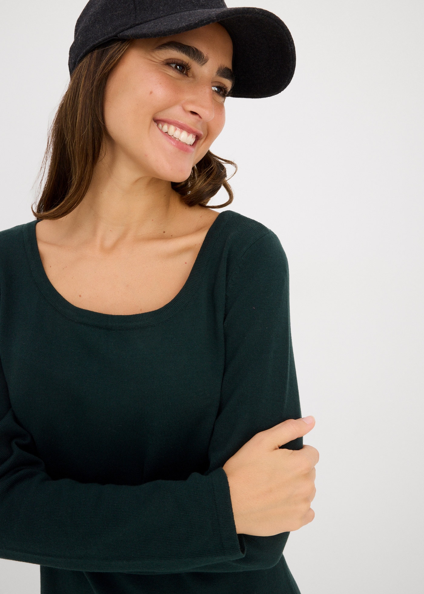 bonprix Strickkleid »Strickkleid« für den Alltag, aus Baumwolle und Polyamid, lockere Passform