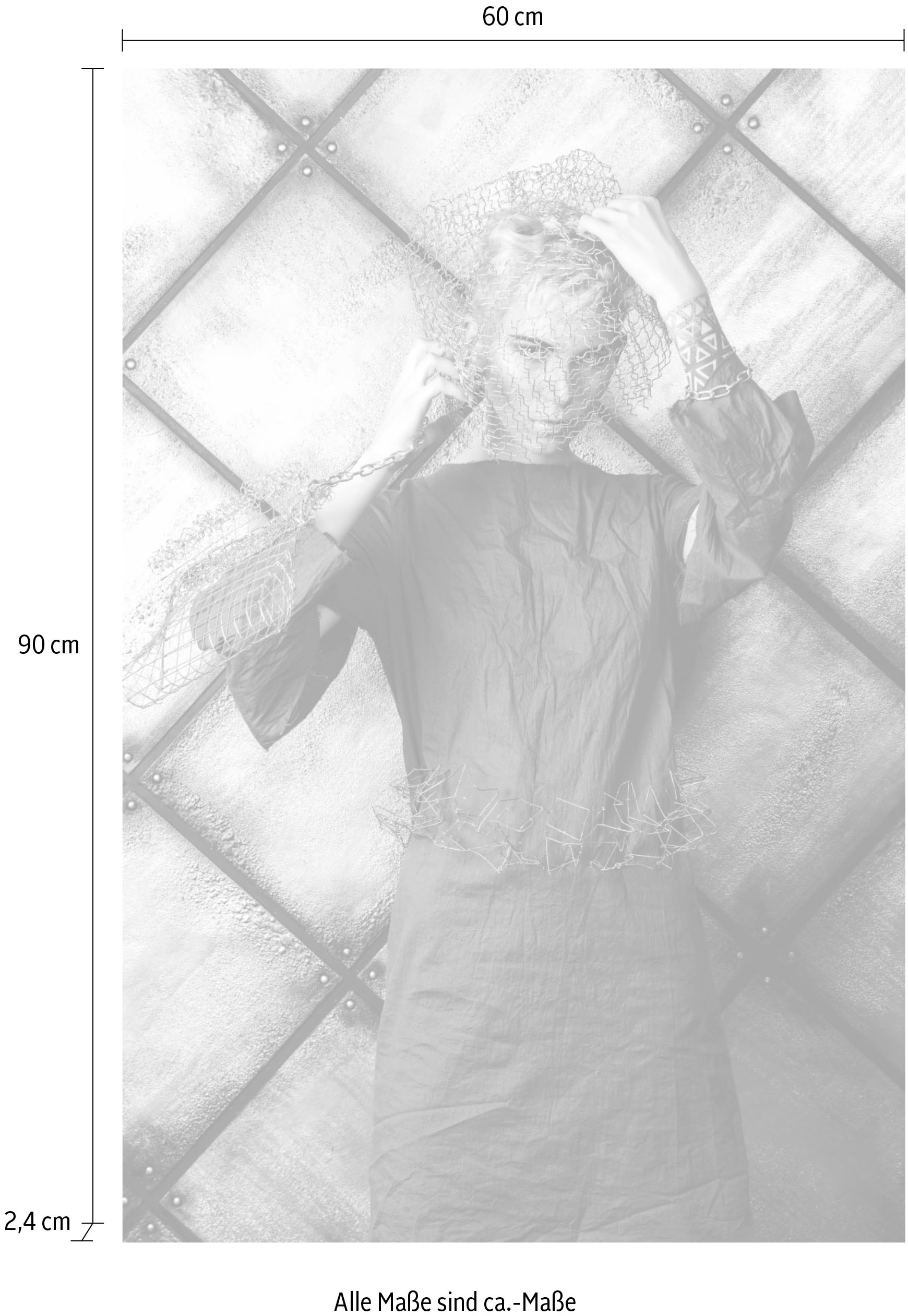 queence Tableau en verre acrylique »Frau« Fine Art-Print in Galeriequalität