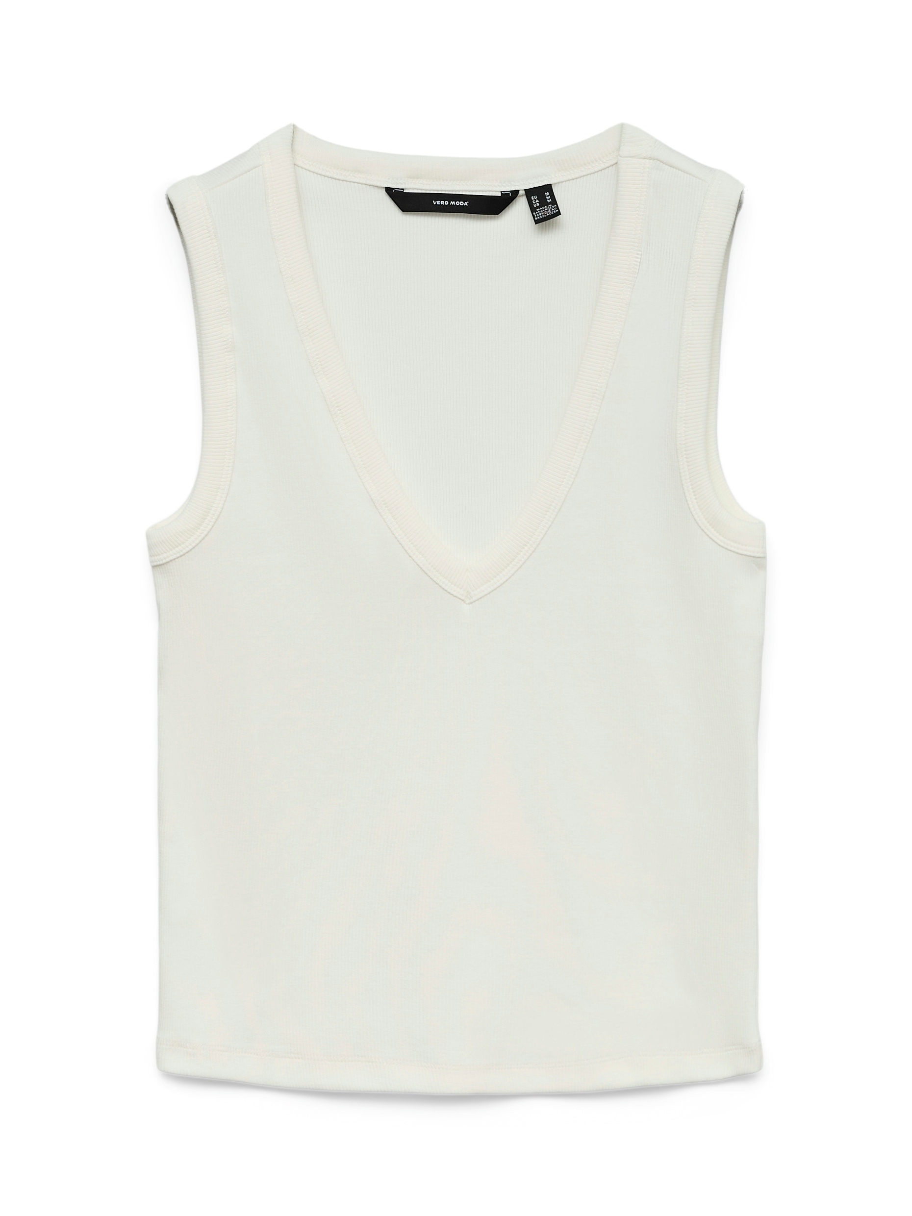 Vero Moda T-shirt en V »VMCHLOE SHORT DEEP V-NECK TOP JRS NOOS« mélange coton, coupe régulière