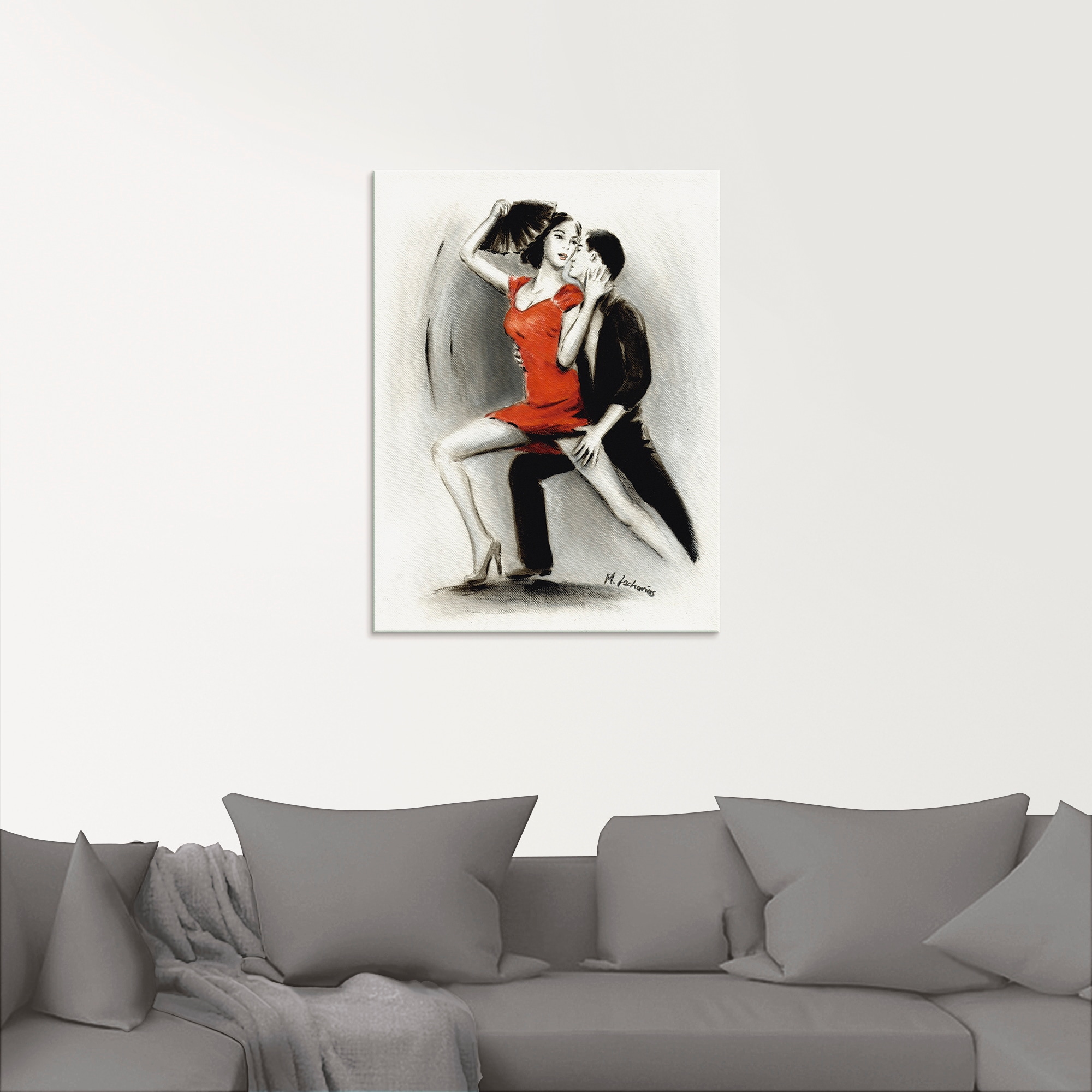Artland Tableau en verre »Leidenschaftliches Tanzpaar« Personnes 1 cuis tlg. disponible en différentes tailles