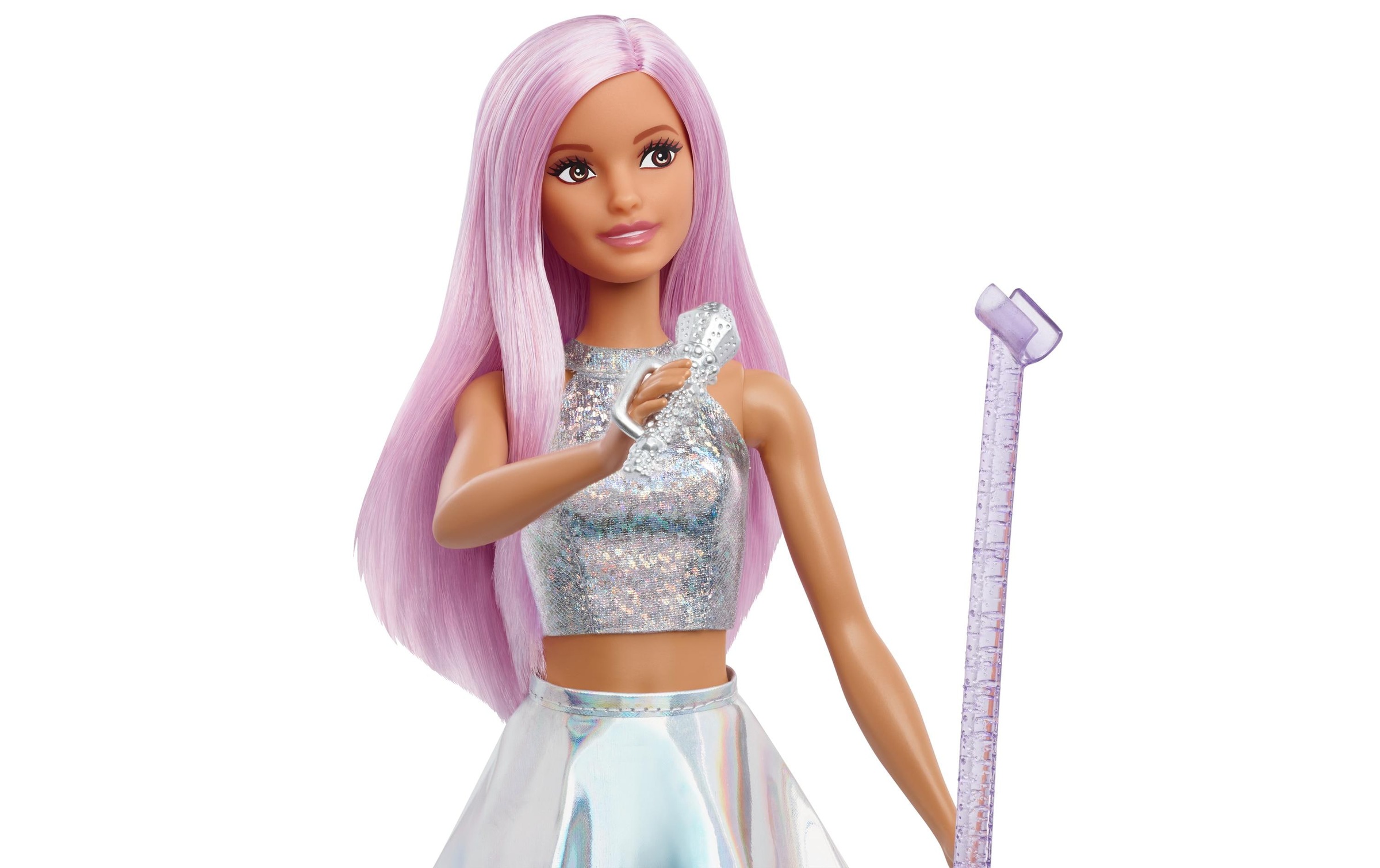 Barbie Poupée à habiller »Sängerin« poupée popstar avec micro et pied de micro