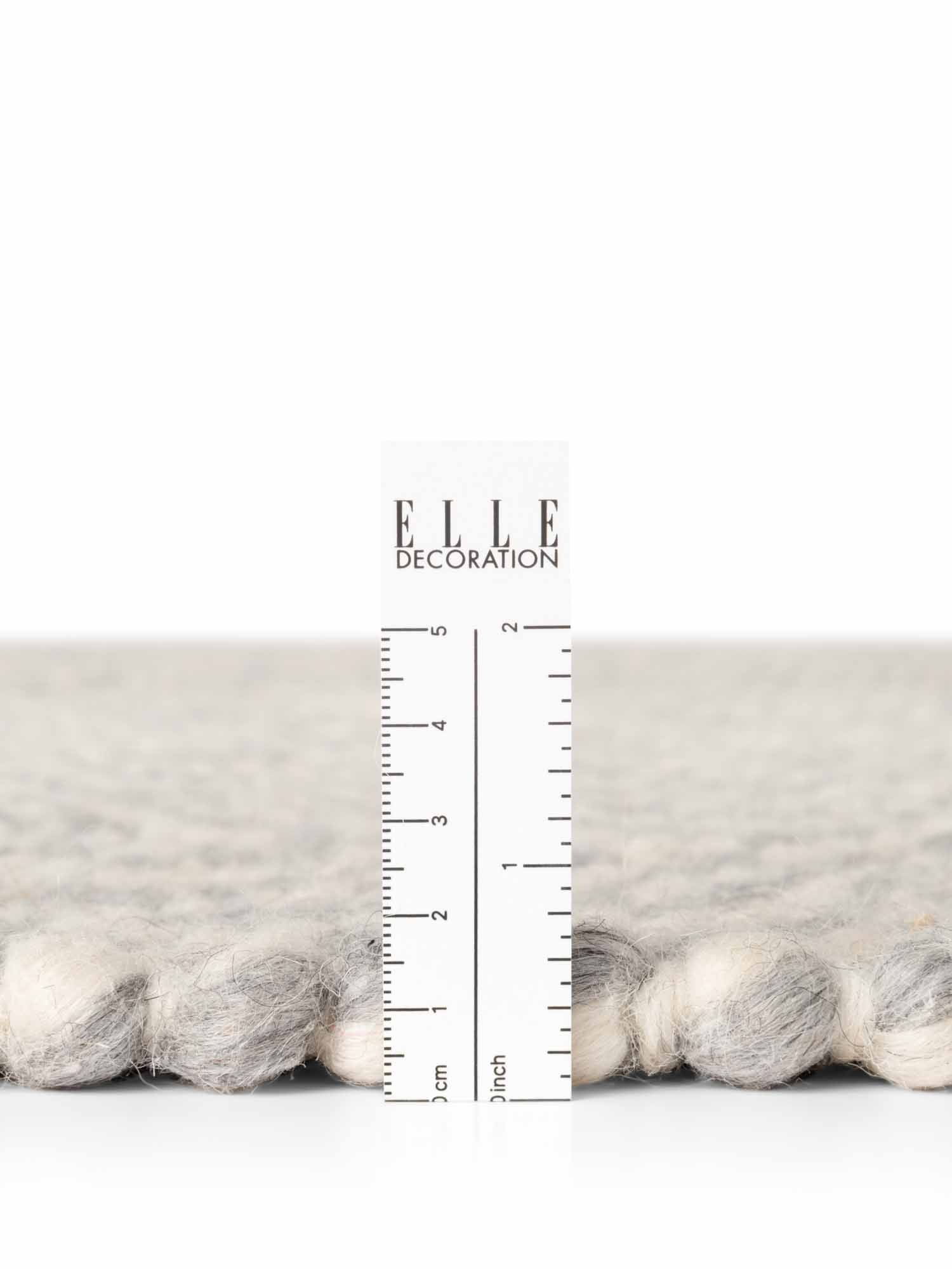 ELLE DECORATION »Beans« rund 10 mm Höhe Handweb Teppich Wolle, Rund, Perlenstruktur, Wohnzimmer, Schlafzimmer