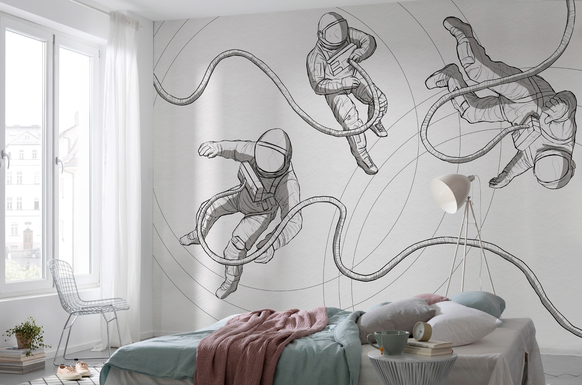 Komar Papier peint intissé »Digitaldruck Vlies -  Extraordinary Astronauts - Grösse 400 x 280 cm« imprimé Kinderzimmer
