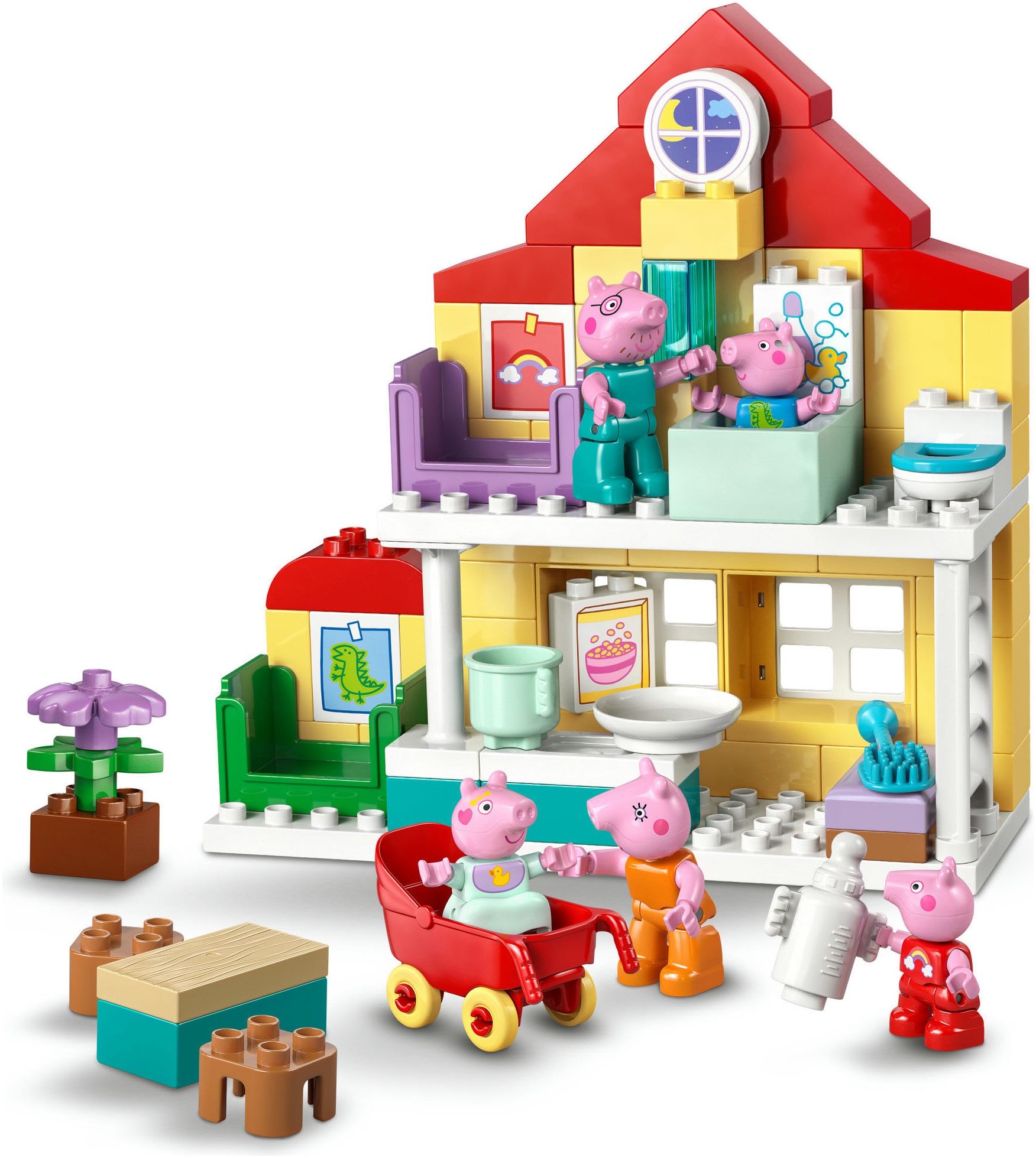 LEGO® Konstruktionsspielsteine »Familienhaus (10467), LEGO DUPLO Peppa Pig«