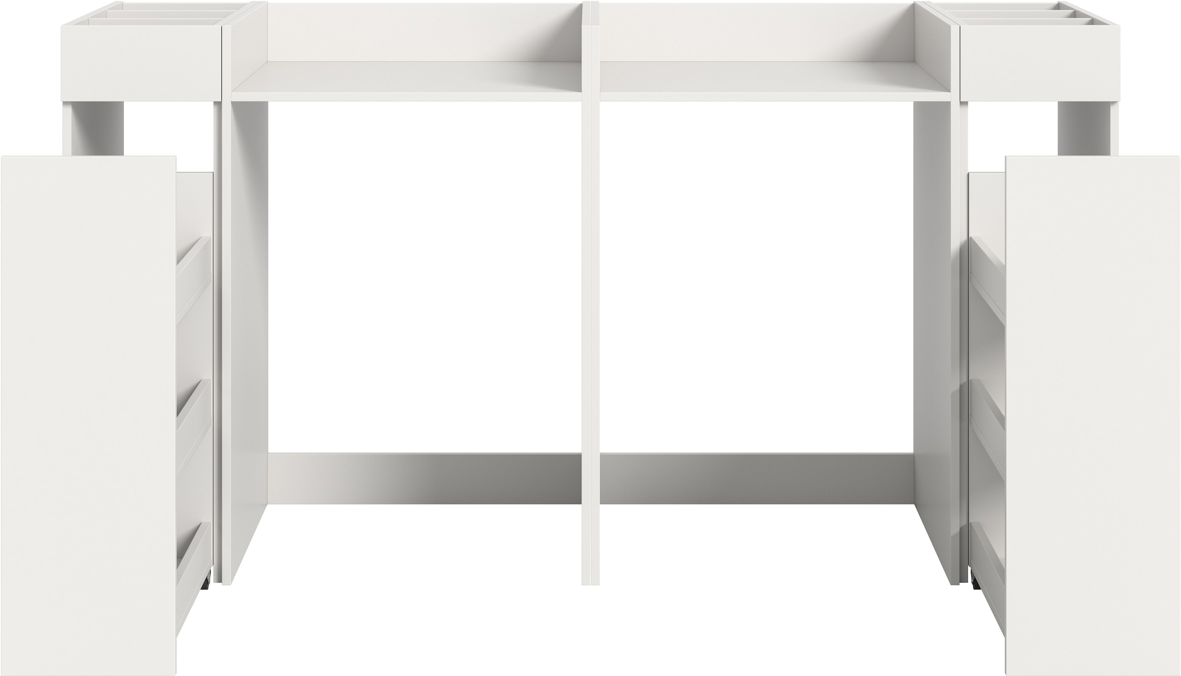 welltime Ensemble de meubles de salle de bain »FALAS, TOPSELLER!, 4-teilig, Hauswirtschaftsraum Set, Breite 190 cm« Set, bestehend aus: 2x Waschmaschinenumbauschrank und 2x Standregal, 4 cuis tlg.