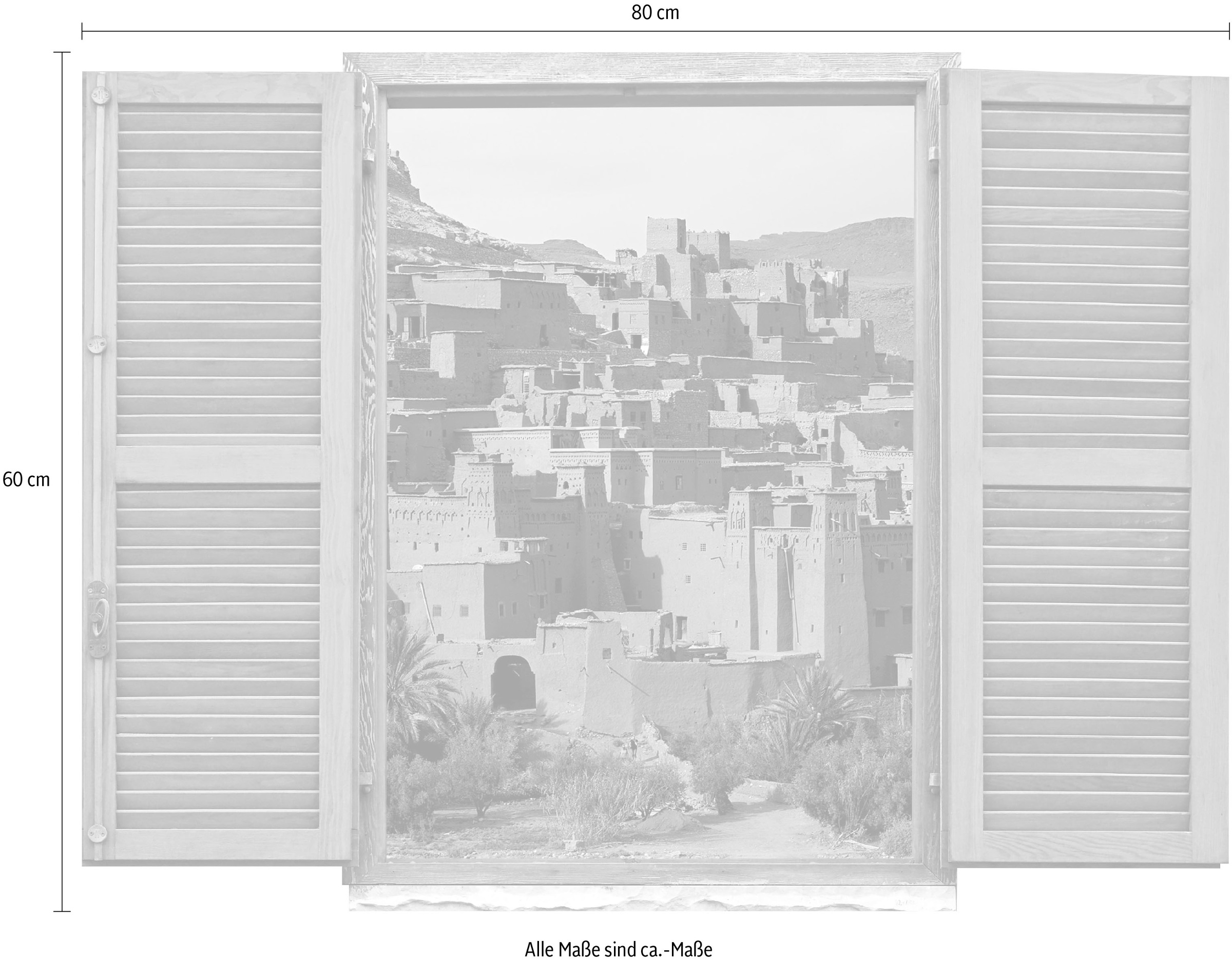 queence Wandtattoo »Stadt« Wandsticker, Wandbild, selbstklebend, 3D, Fenster