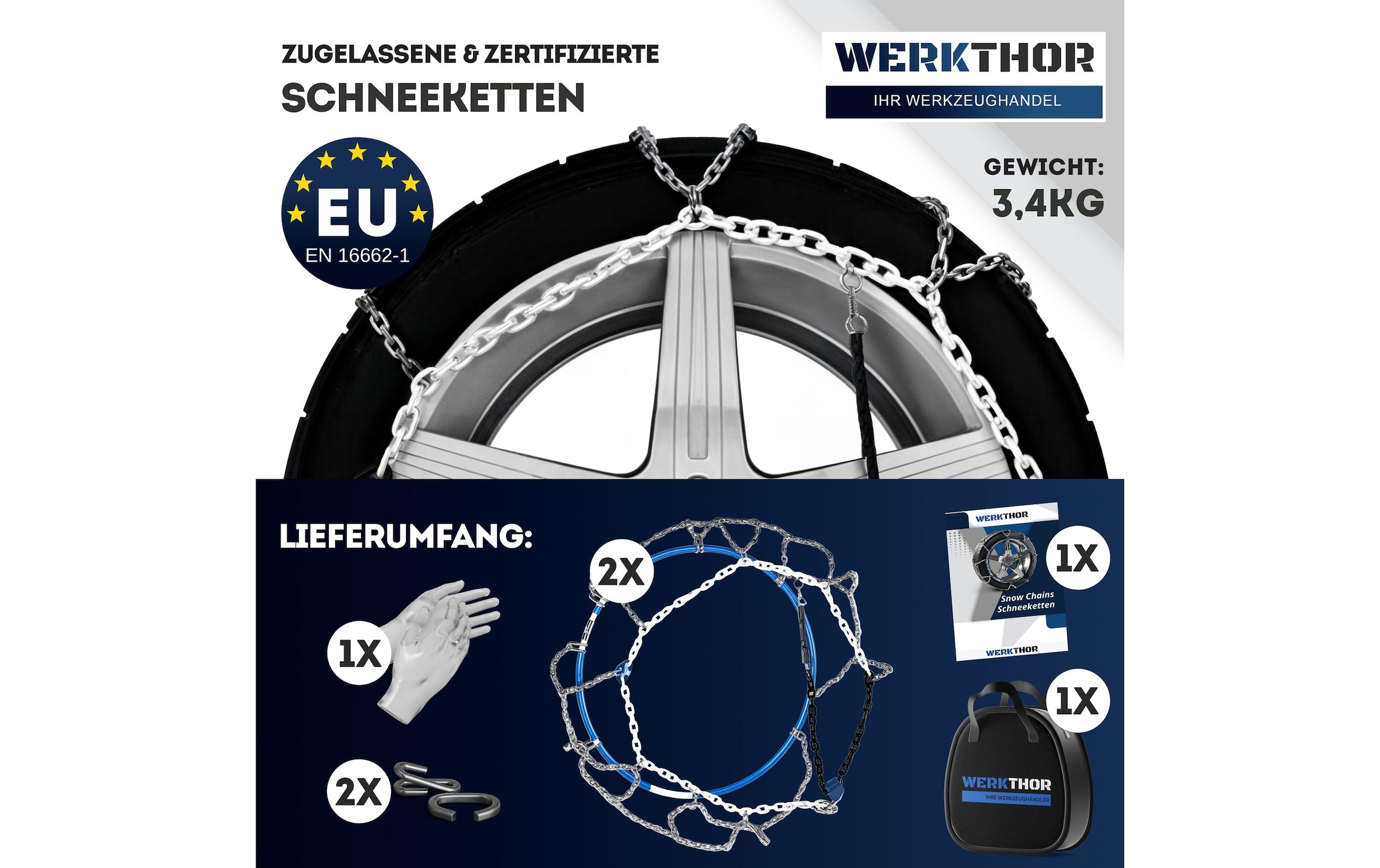   Schneeketten »Werkthor 2er Set WT 80 2er Set«