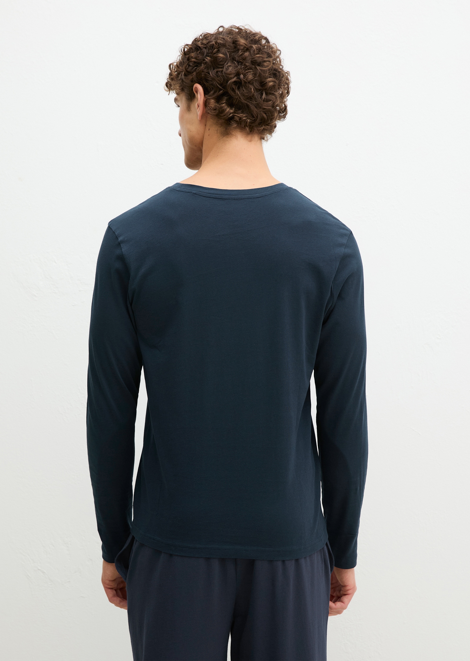Marc O'Polo Haut de pyjama »Mix N Match Cotton« avec manches longues et col rond