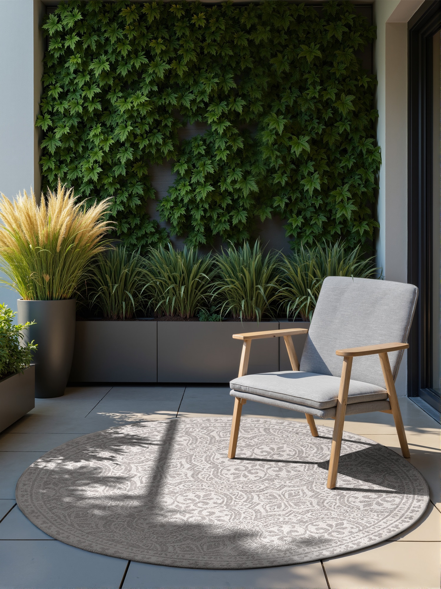 HANSE Home Tapis d'extérieur »Rosel Wendetppich« Rond 5 mm Höhe In und Outdoor, Flachgewebe, wetterfest, pflegeleicht, robust