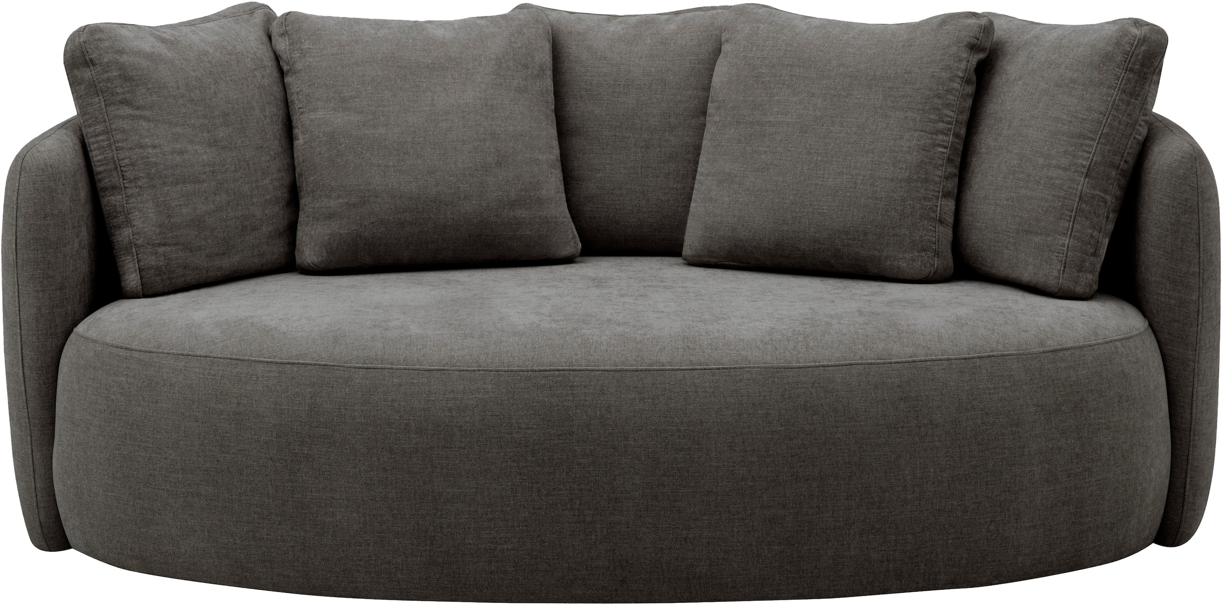 GOODproduct 2,5-Sitzer »Kaarl, rundes Loungesofa, Sofa mit Kissen, perfekt gepolstert« Webstoff, in fünf Farben, zeitloses Design, inkl. 5 Rückenkissen