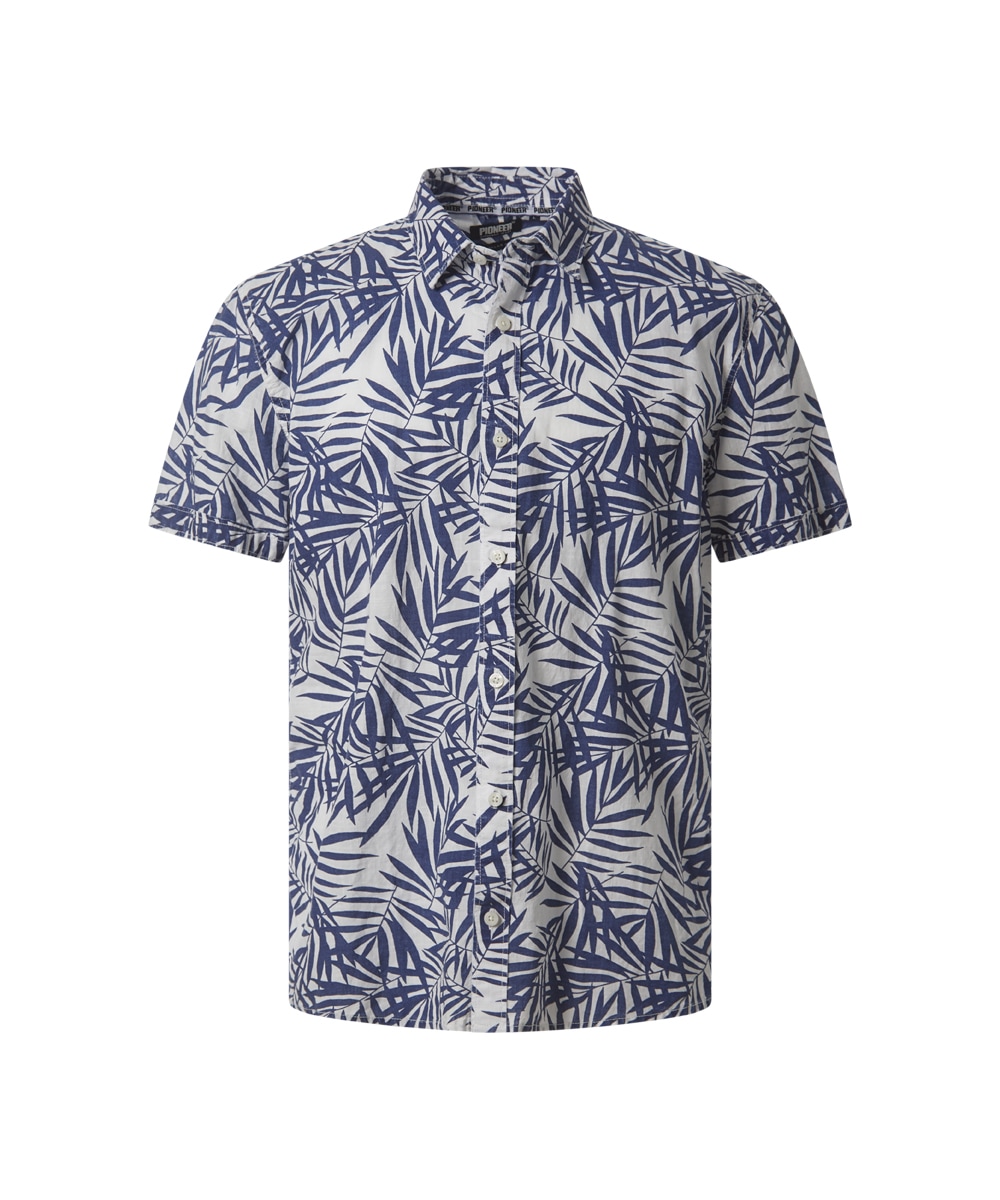 Pioneer Authentic Jeans Kurzarmhemd mit All-Over Print