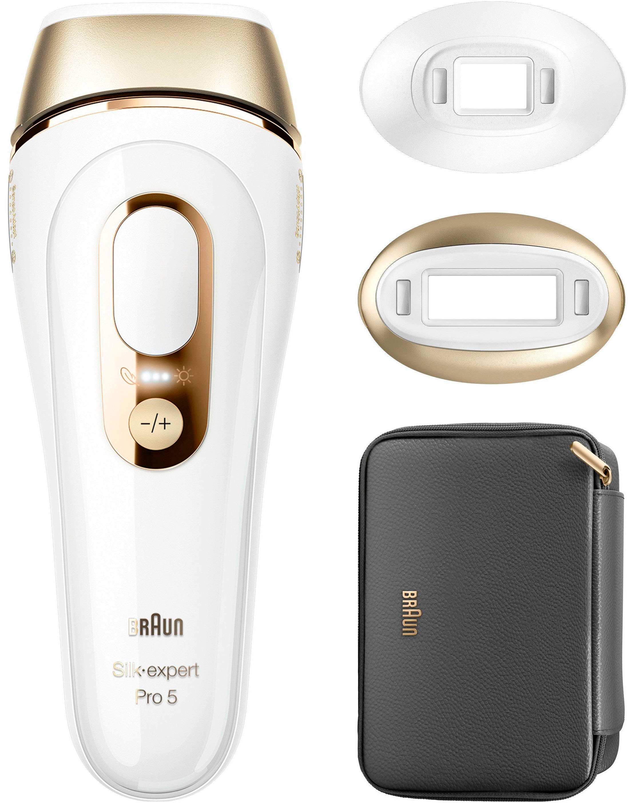 Braun Épilateur IPL »Silk·expert Pro 5 PL5140« pro Minute bis zu 125 Lichtimpulse 2 Aufsätze, mit Aufbewahrungstasche
