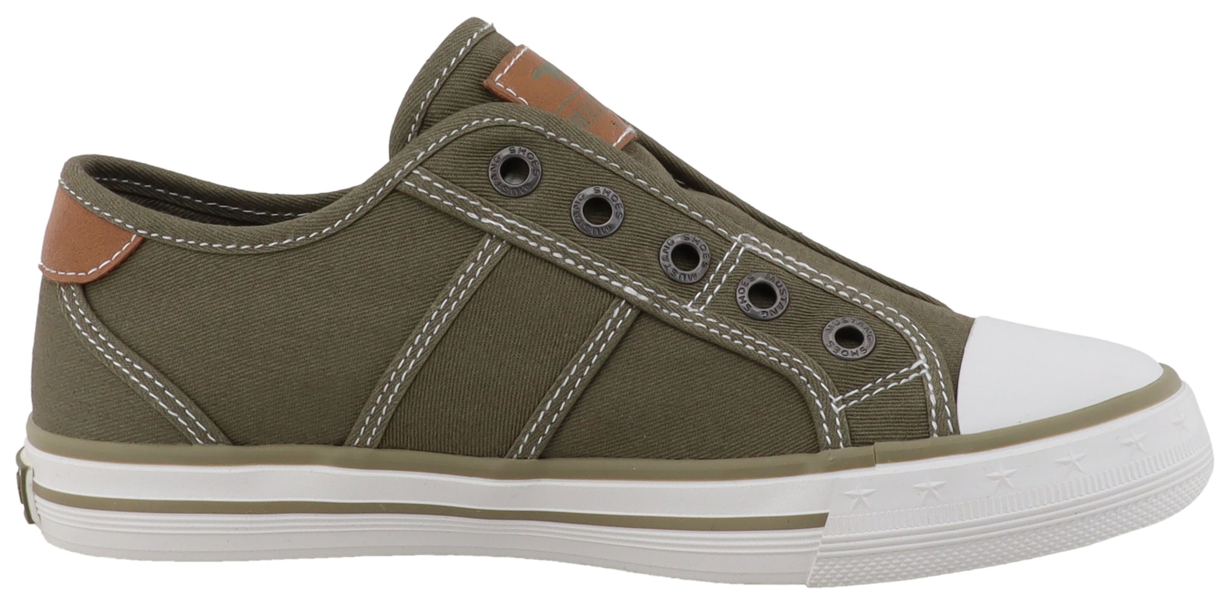 Mustang Shoes Baskets slip-on »Gaspare«  Chaussure de loisirs, mocassin, chaussure basse avec coutures contrastées