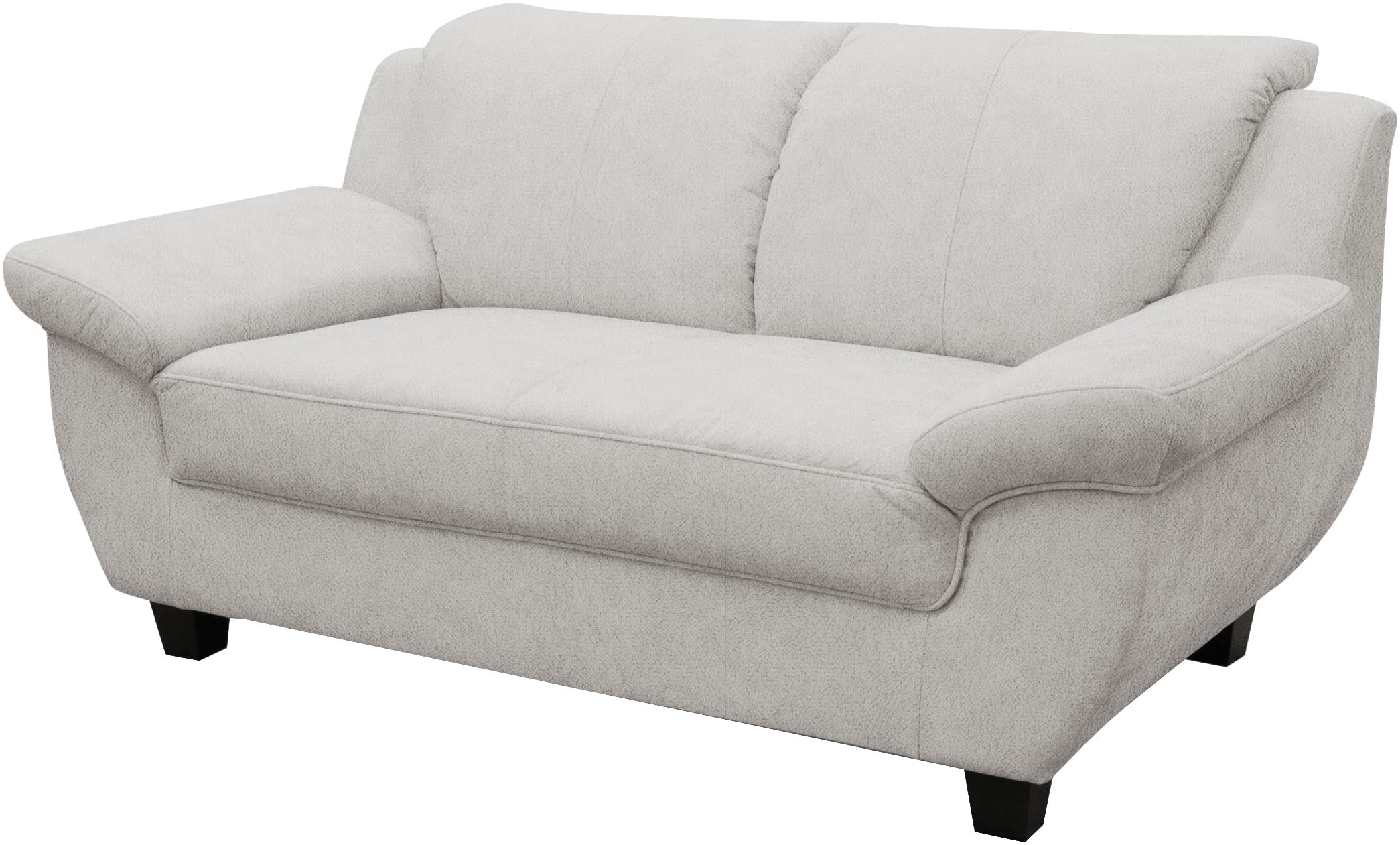 GOODproduct 2-Sitzer »Silkeborg 161 cm, formschönes Sofa mit dunklen Füssen« aus pflegeleichtem, weichem Luxus-Microfaser