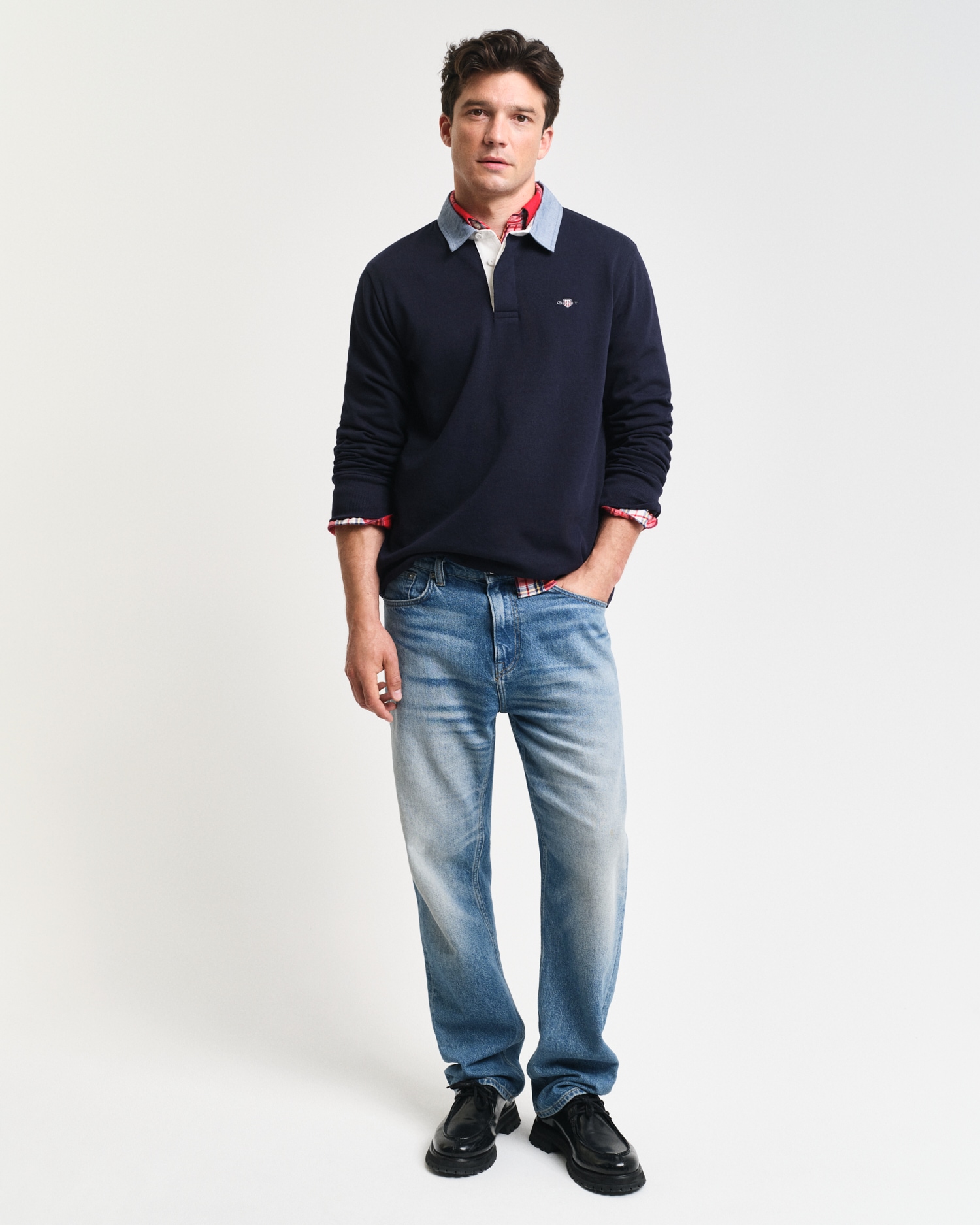 Gant Langarm-Poloshirt »REG CHAMBRAY HEAVY RUGGER«