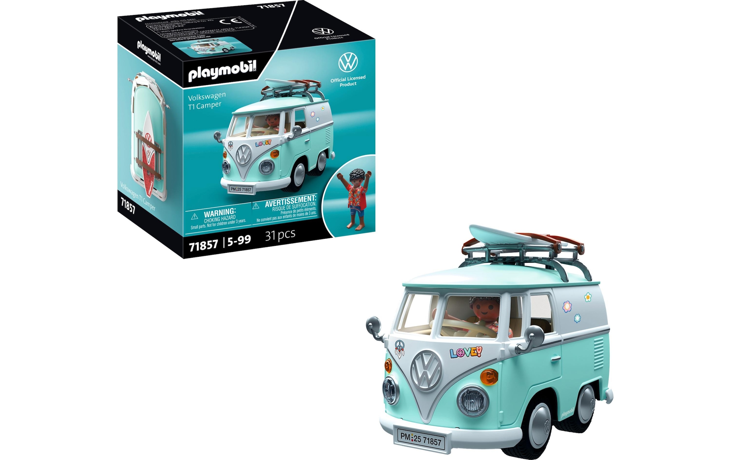 Playmobil® Jeu de construction »Famous Cars: Volkswagen T1 Camper 71857«