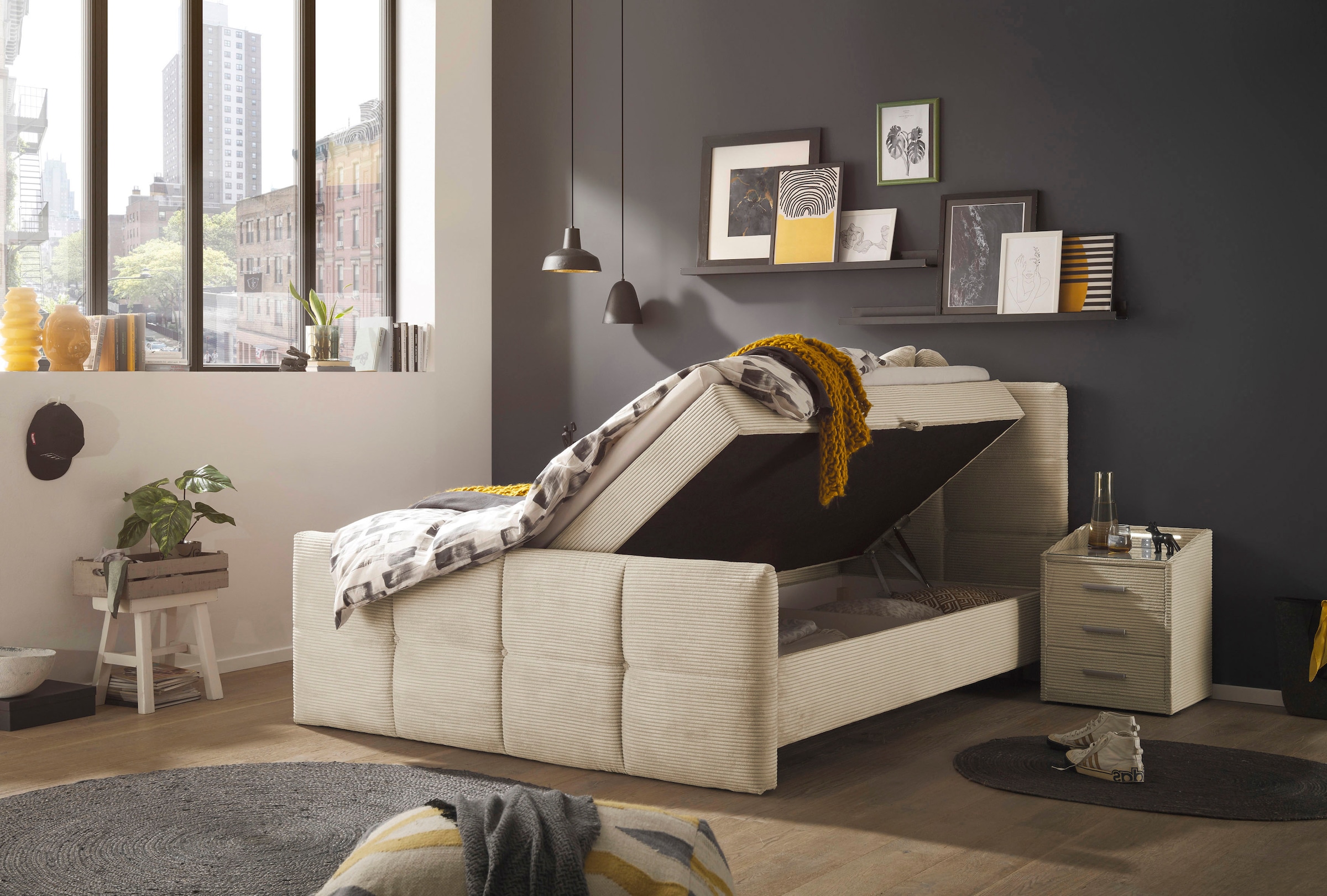 ED EXCITING DESIGN Lit de boxe »Tijuana« incl. deux coffres de lit