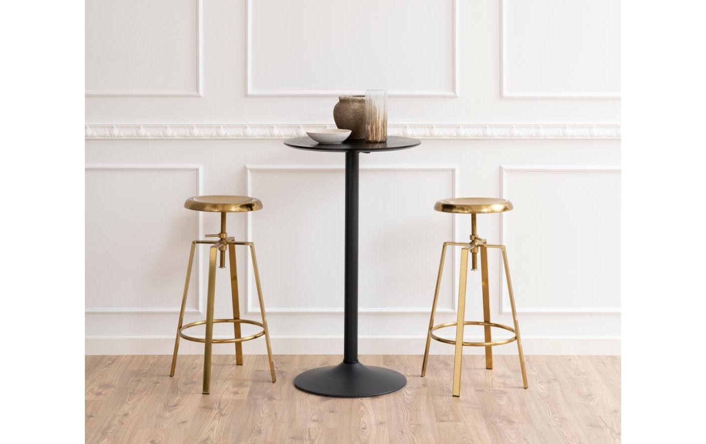 AC Design Tabouret de bar »Goose 41 x 87 cm« Barhocker ohne Rückenlehne aus gold-gebürstetem Stahl